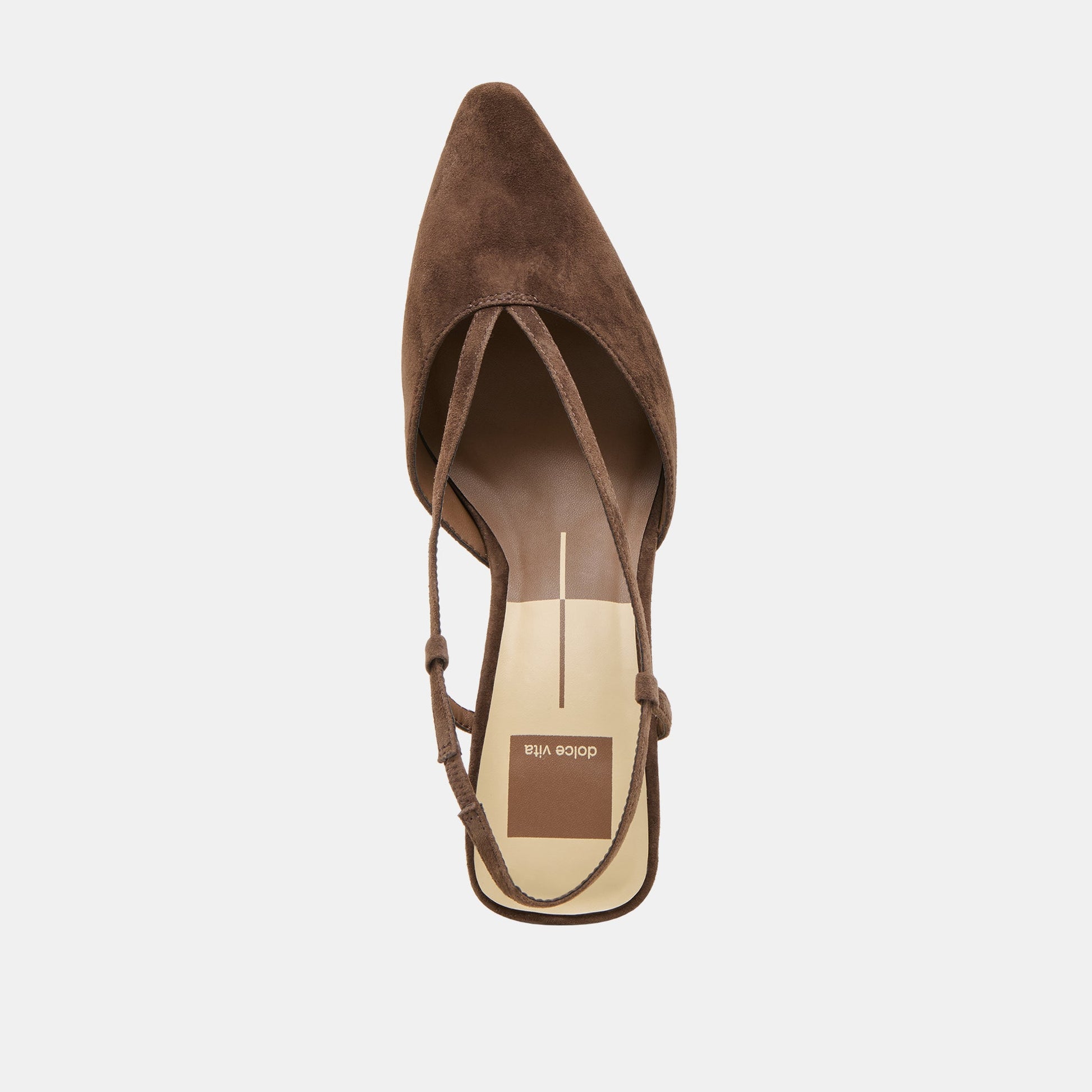 Ginay Dk Brown Suede Heels