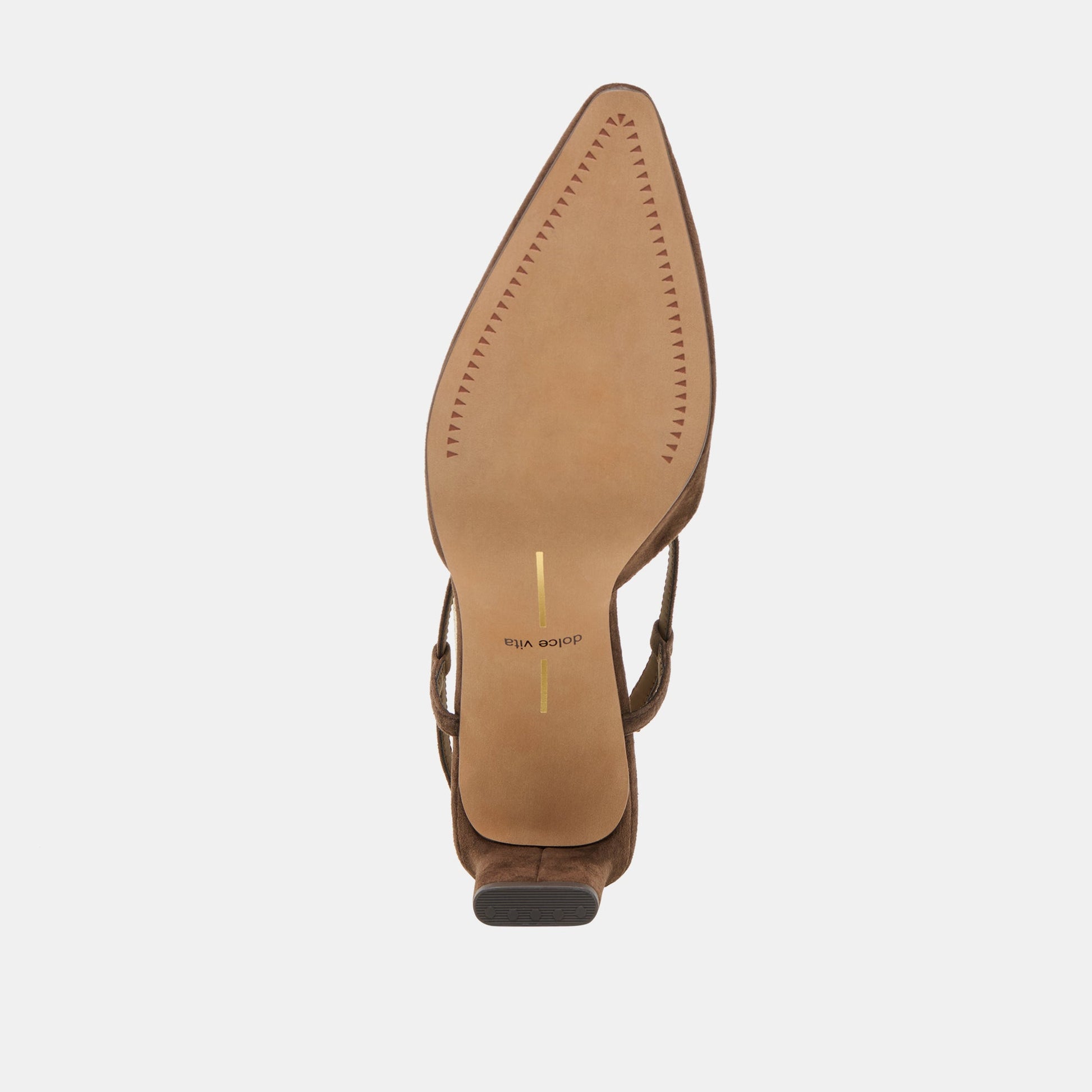 Ginay Dk Brown Suede Heels