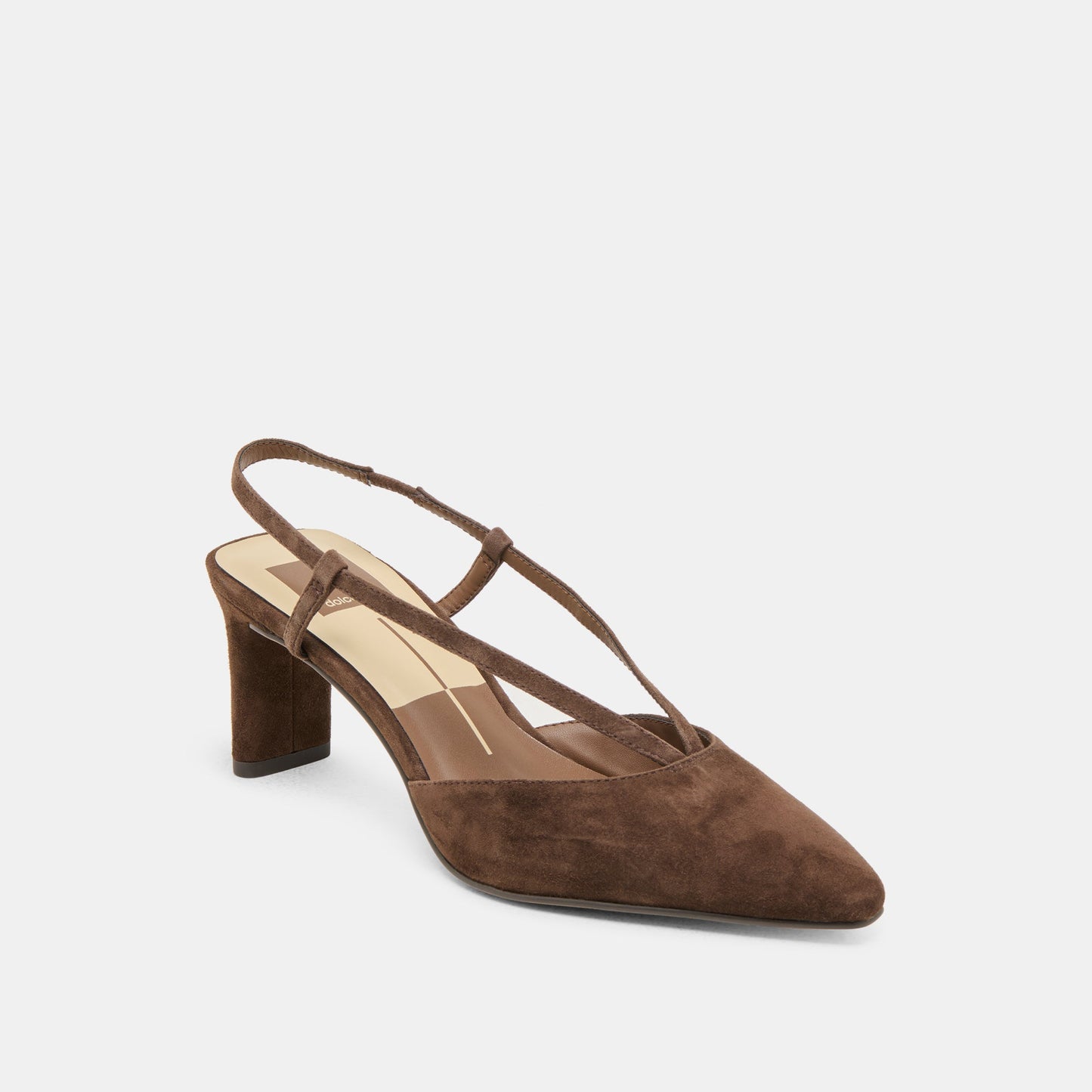 Ginay Dk Brown Suede Heels