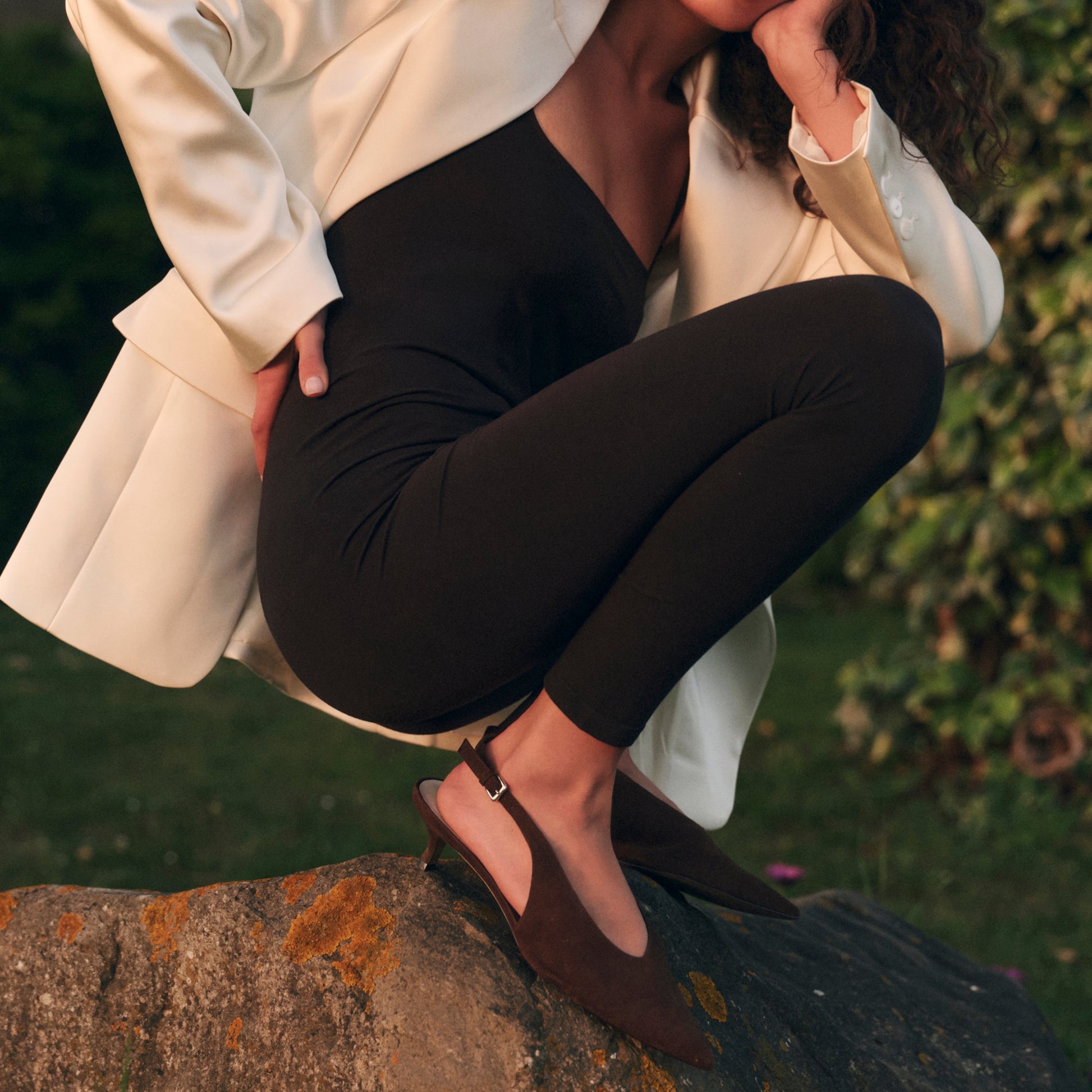 Alenna Dk Brown Suede Heels