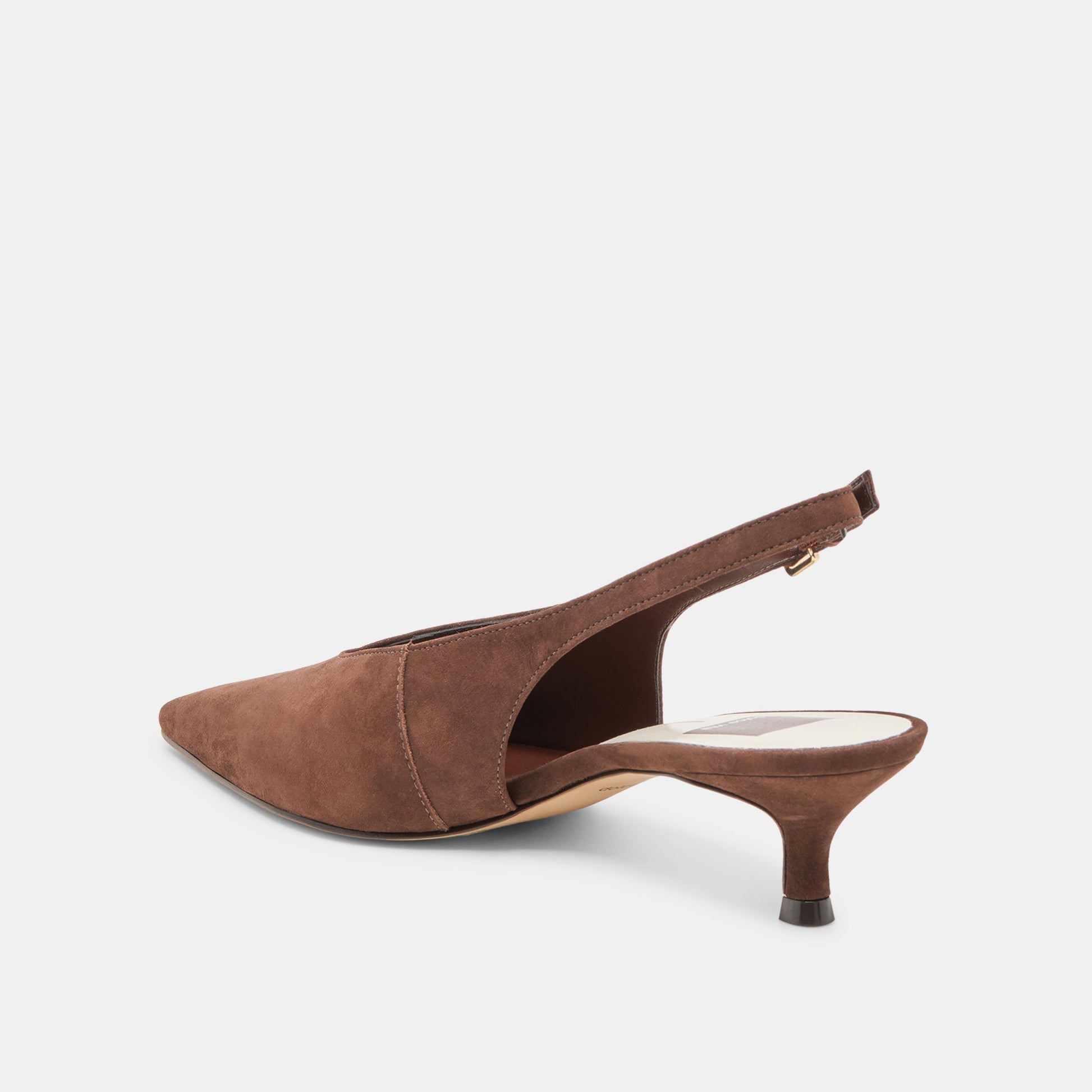 Alenna Dk Brown Suede Heels