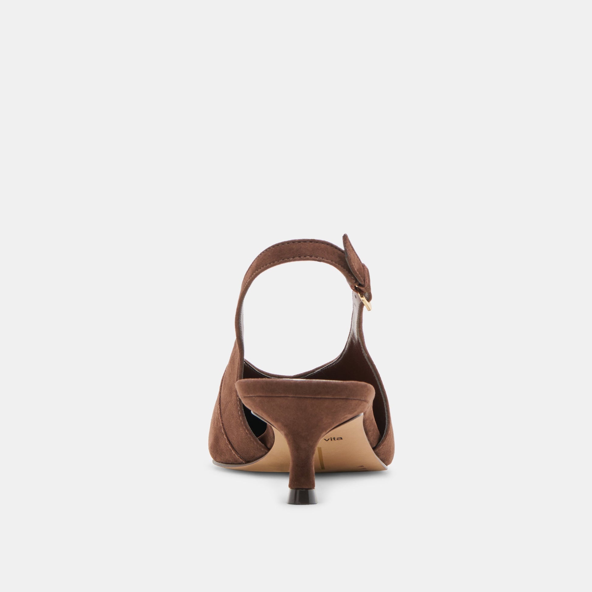 Alenna Dk Brown Suede Heels