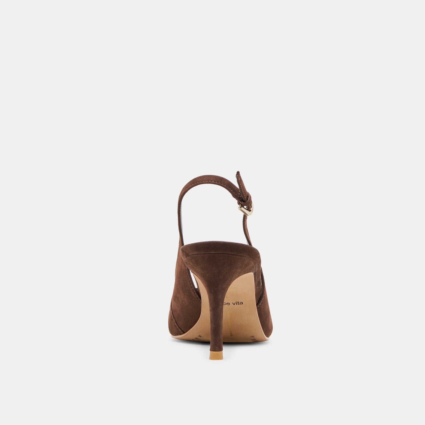 Elasi Dk Brown Nubuck Heels