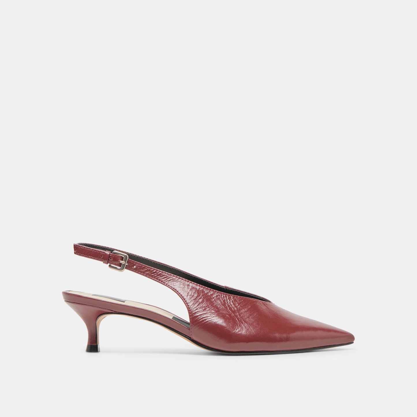 Alenna Oxblood Crinkle Heels