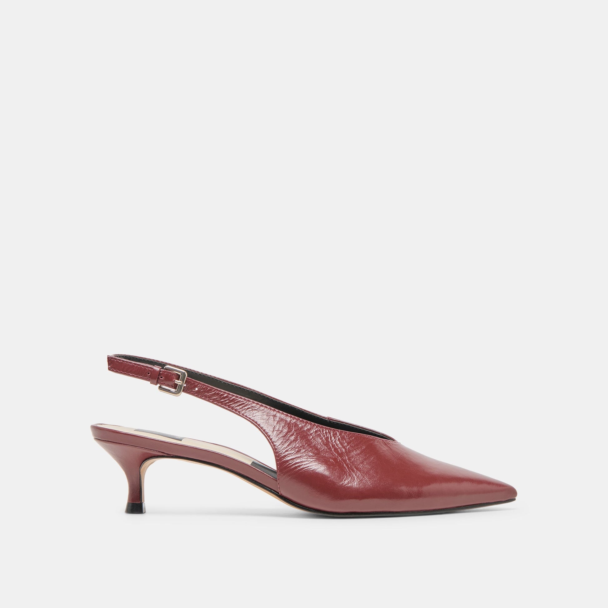 Alenna Oxblood Crinkle Heels
