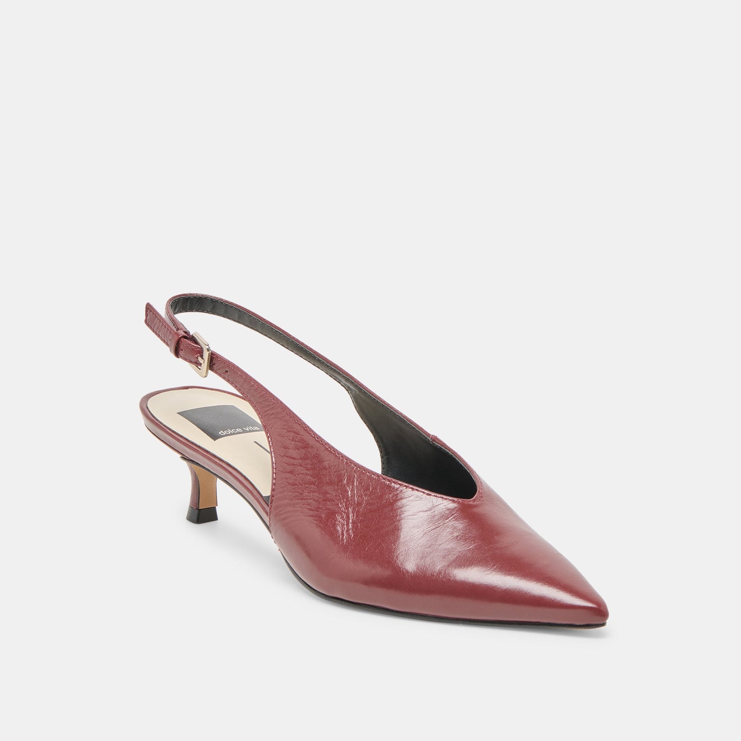 Alenna Oxblood Crinkle Heels