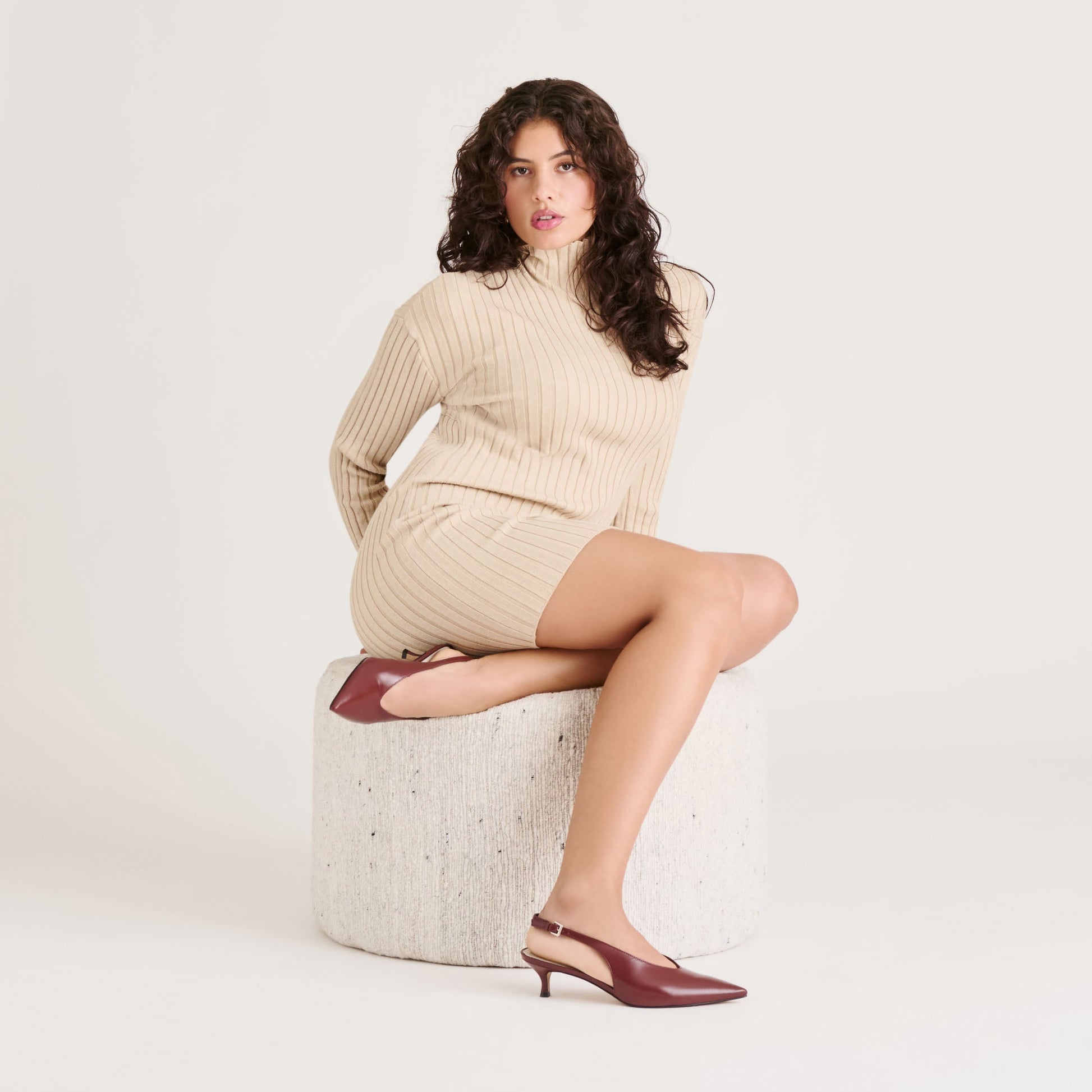 Alenna Oxblood Crinkle Heels