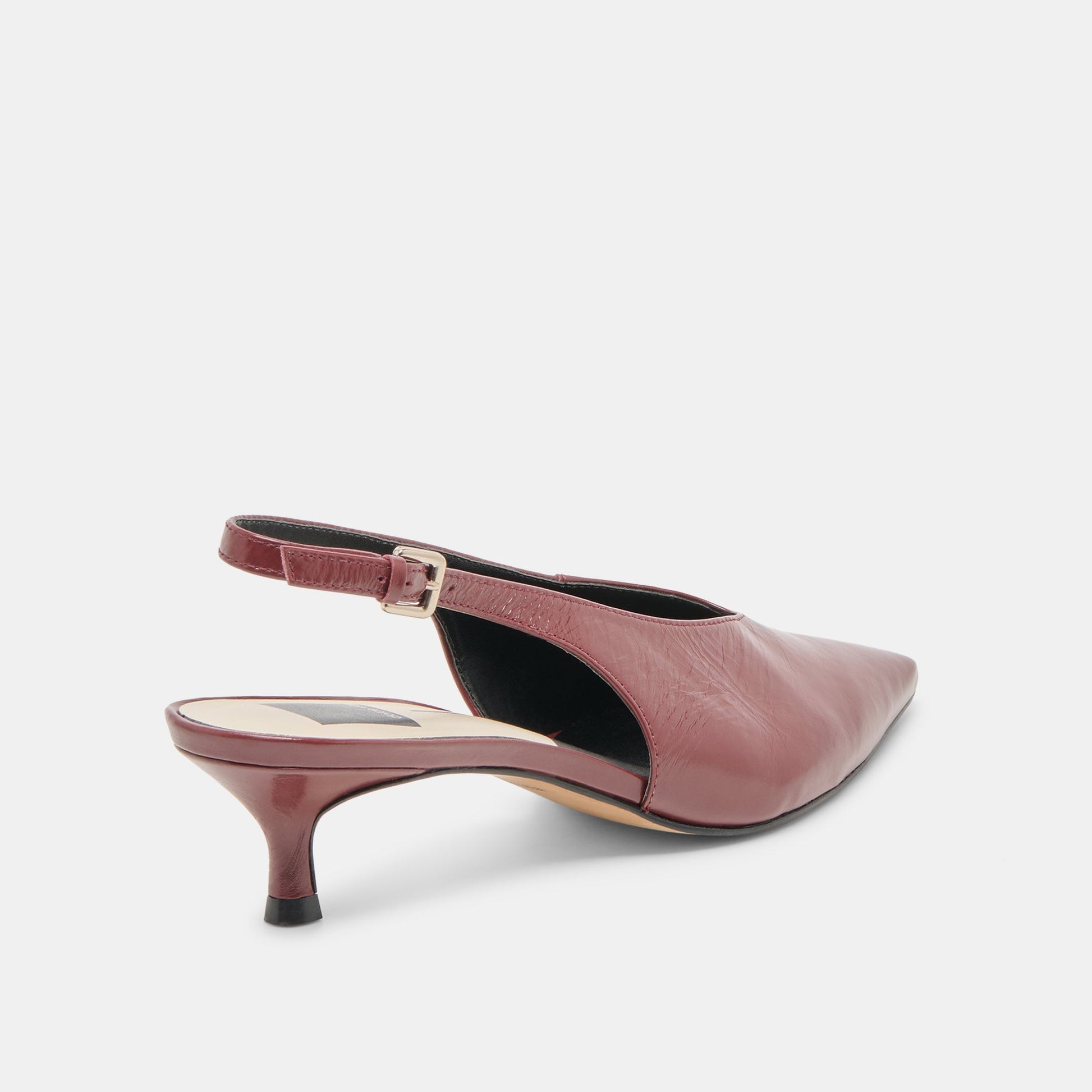 Alenna Oxblood Crinkle Heels