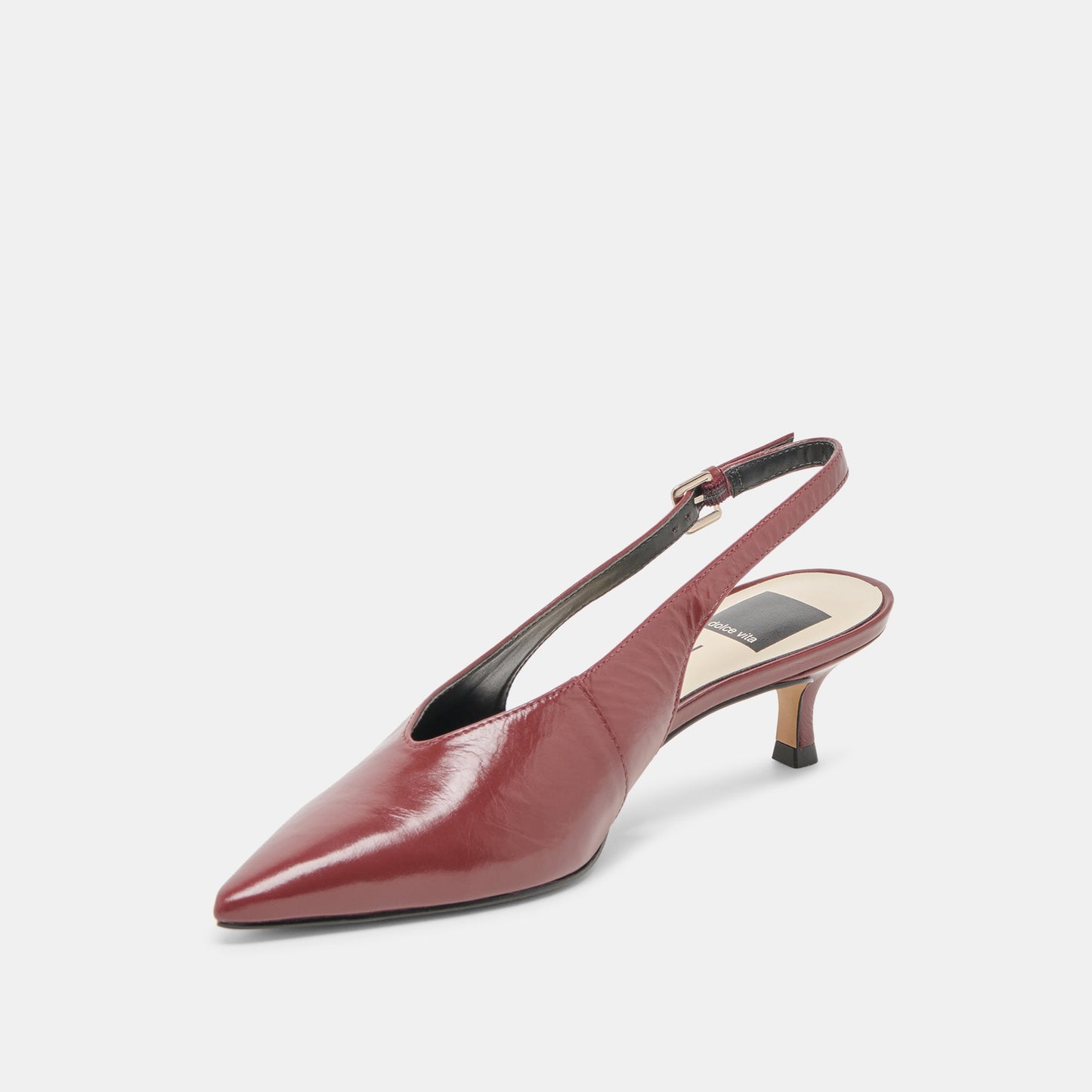 Alenna Oxblood Crinkle Heels