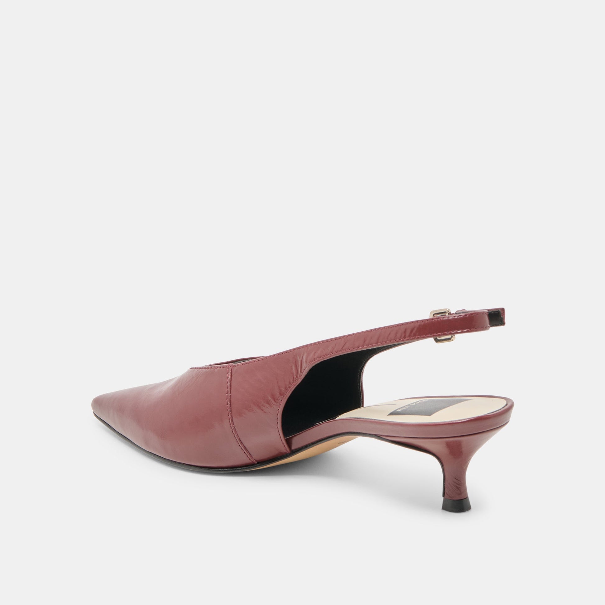 Alenna Oxblood Crinkle Heels