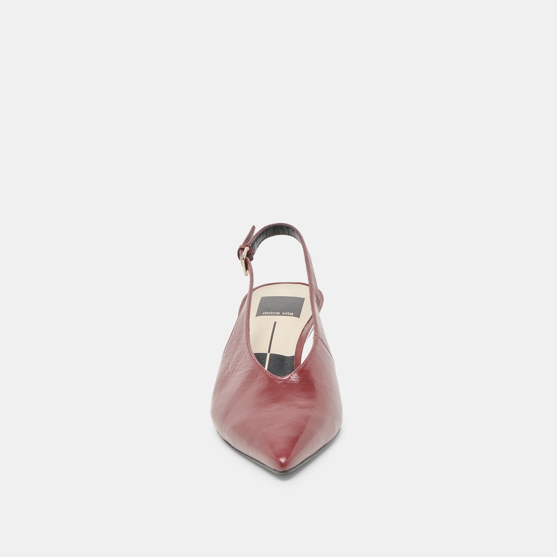 Alenna Oxblood Crinkle Heels