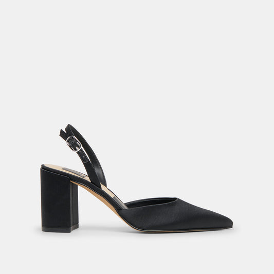 Carel Onyx Satin High Heels