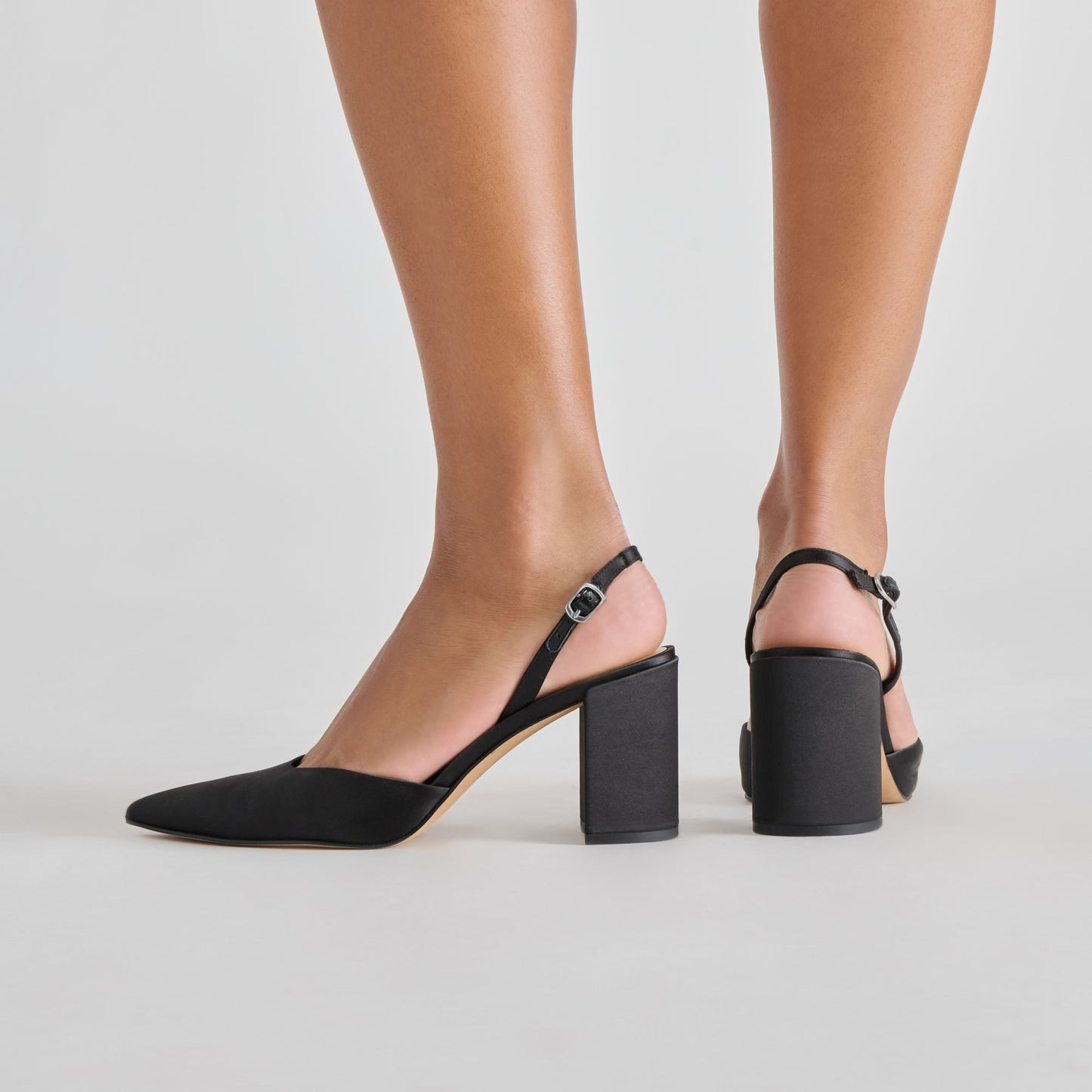 Carel Onyx Satin High Heels