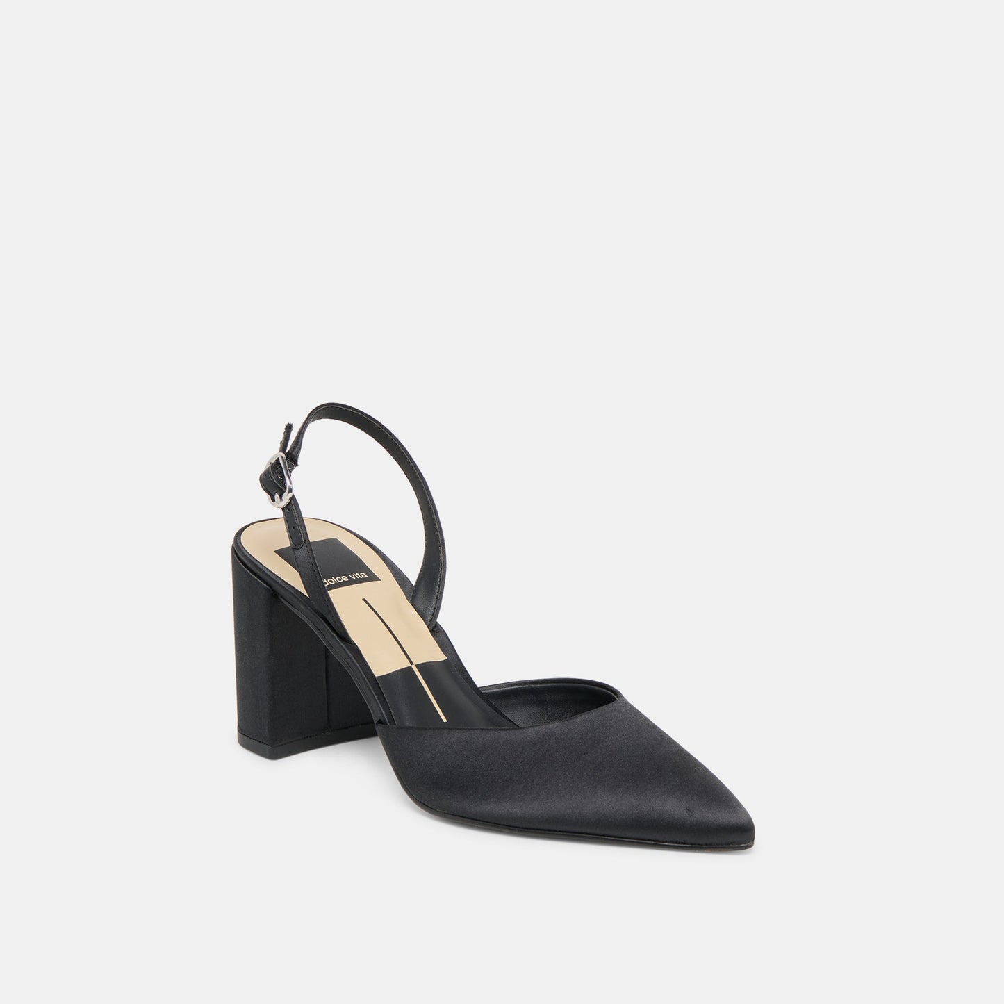 Carel Onyx Satin High Heels