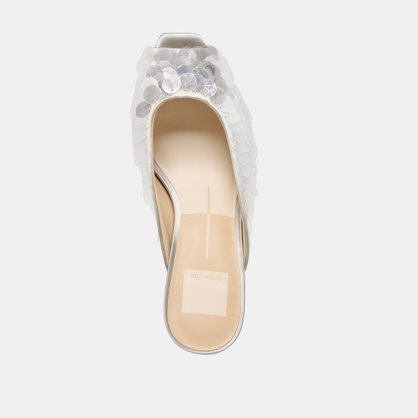 Samary Confetti Silver Satin Heels