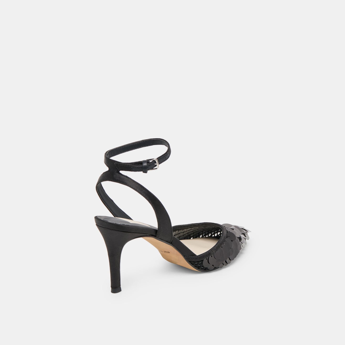 Elizza Confetti Onyx Woven Mesh Heels