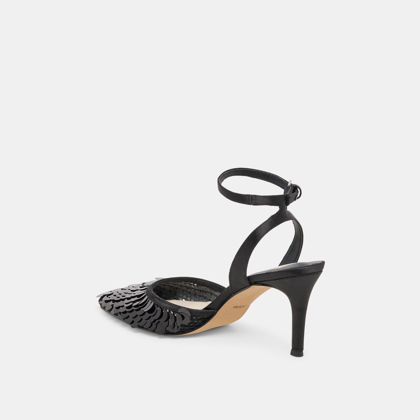 Elizza Confetti Onyx Woven Mesh Heels