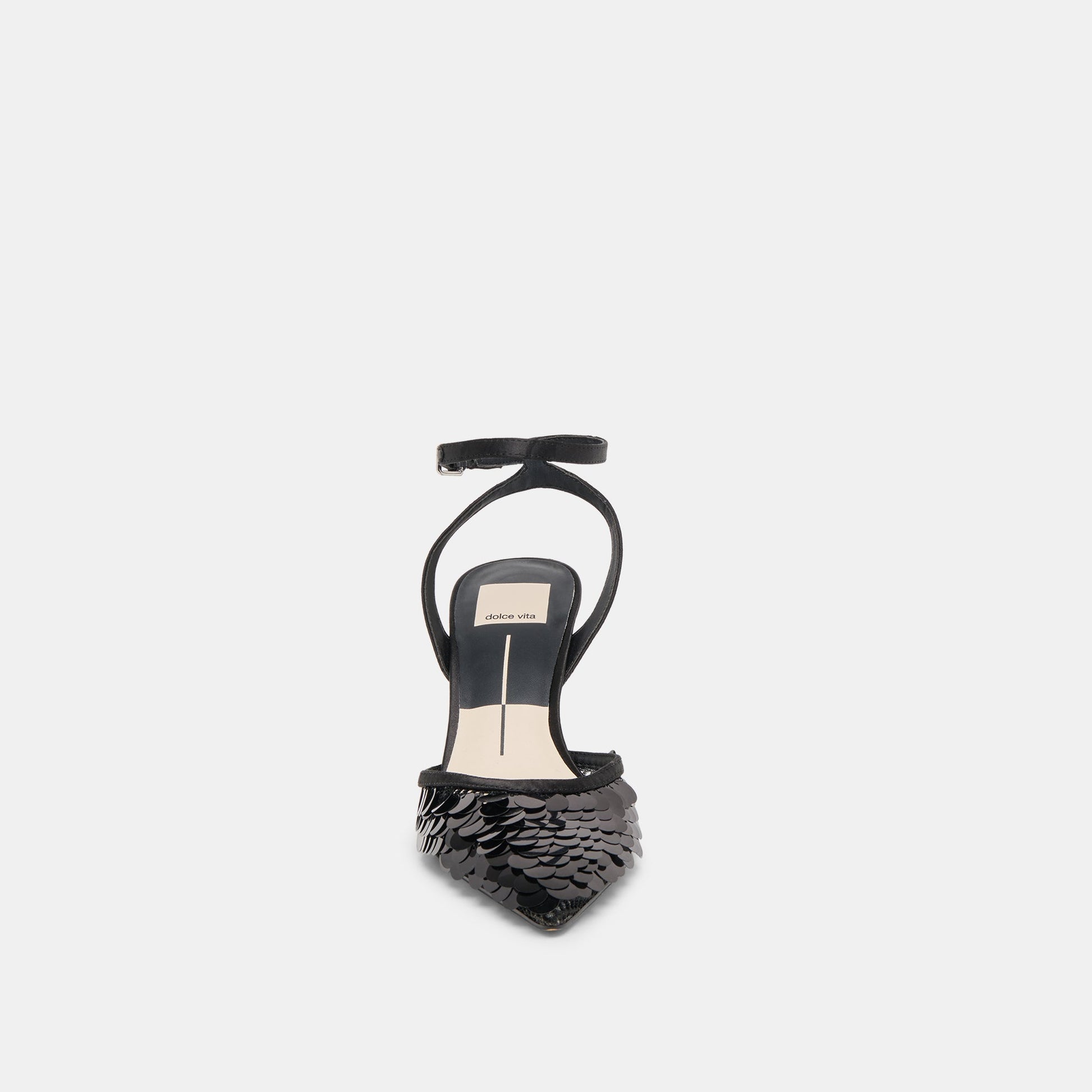 Elizza Confetti Onyx Woven Mesh Heels