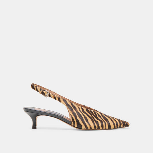 Alenna Tiger Calf Hair Heels
