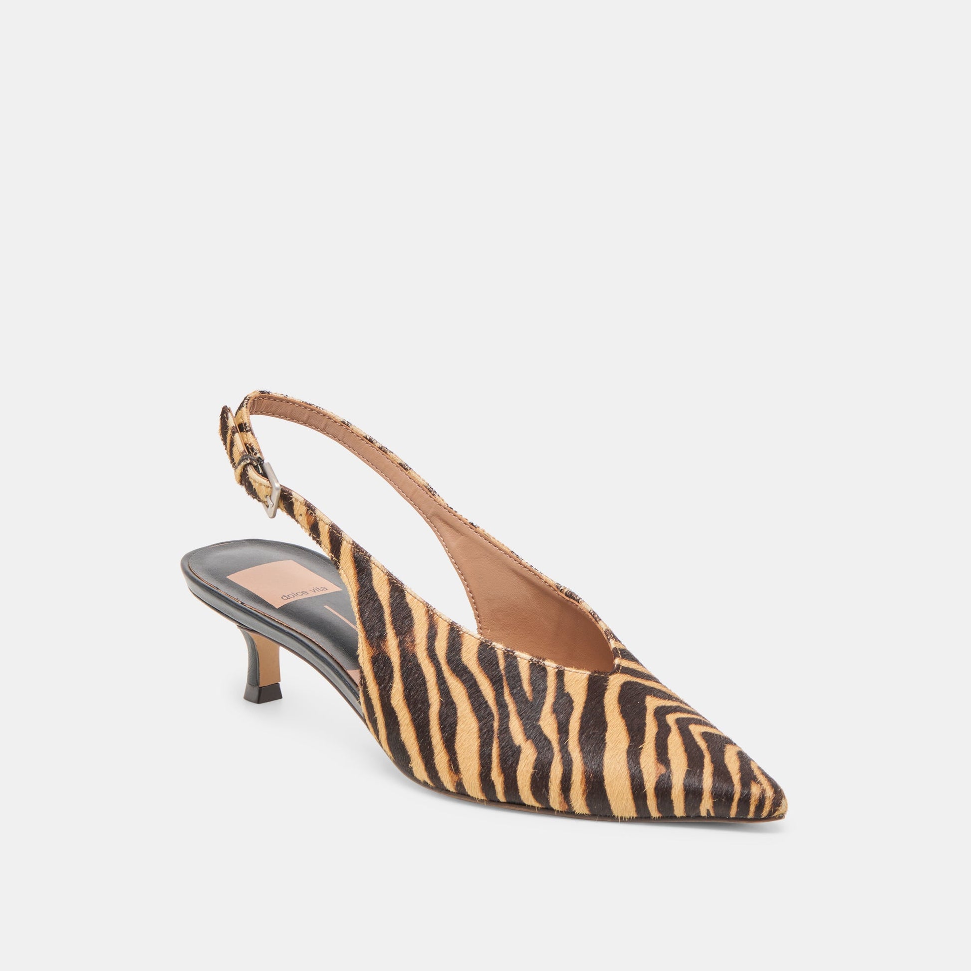 Alenna Tiger Calf Hair Heels