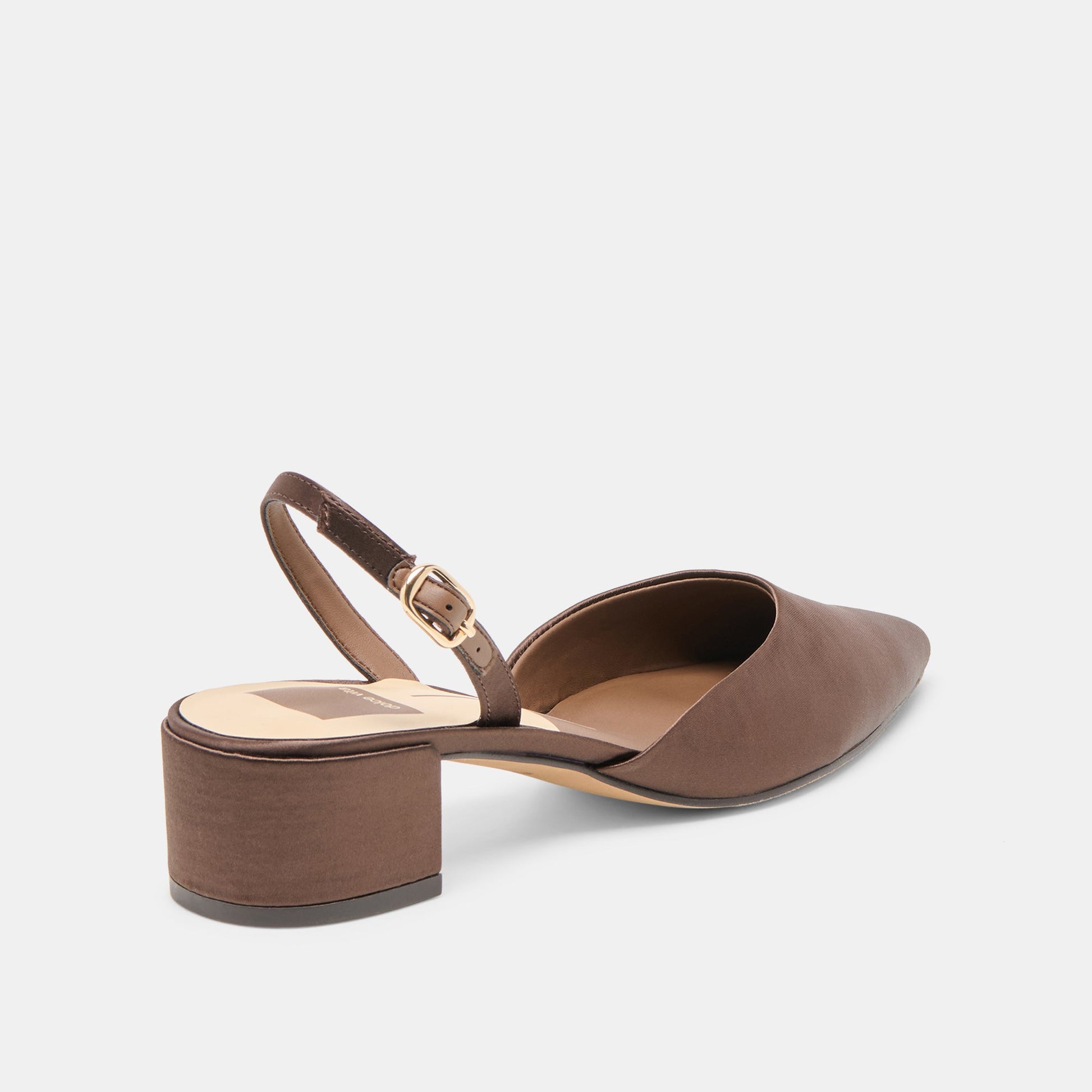 Carel Dk Brown Satin Heels