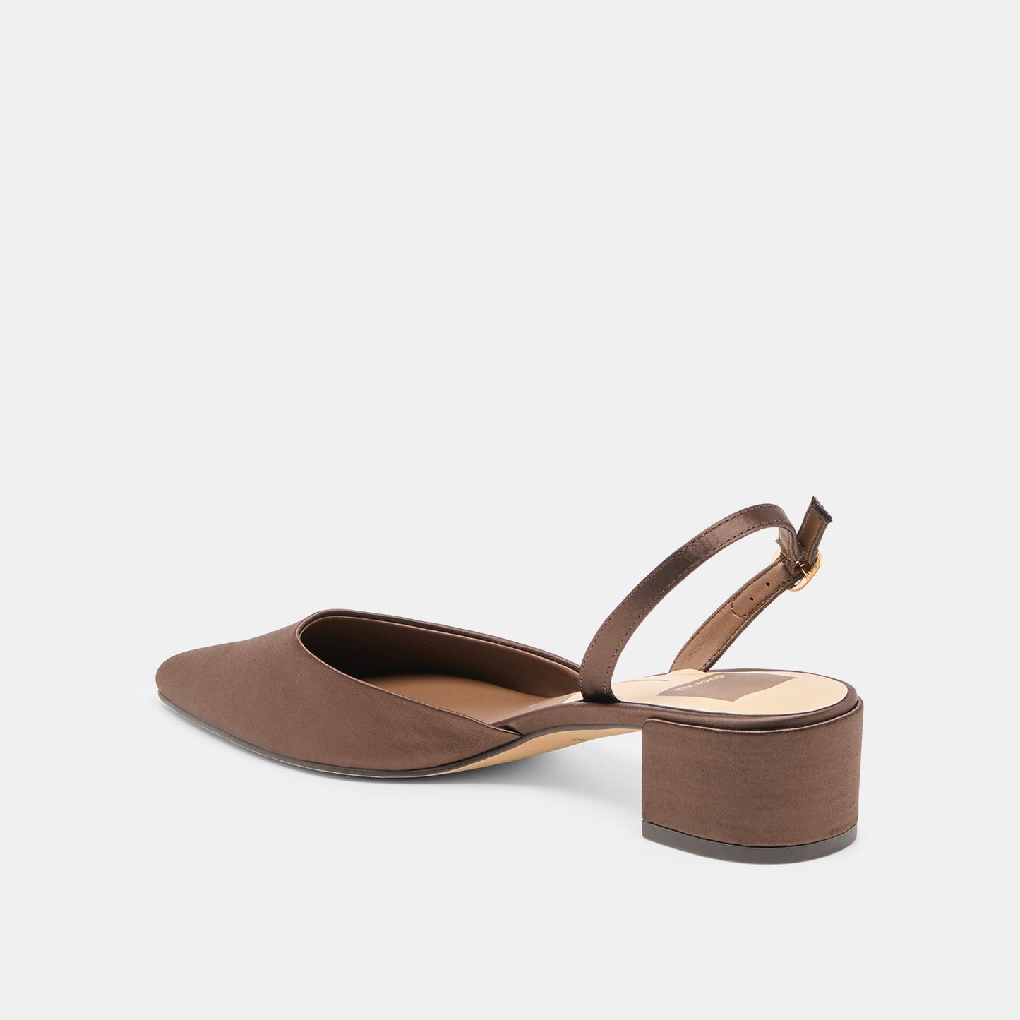 Carel Dk Brown Satin Heels