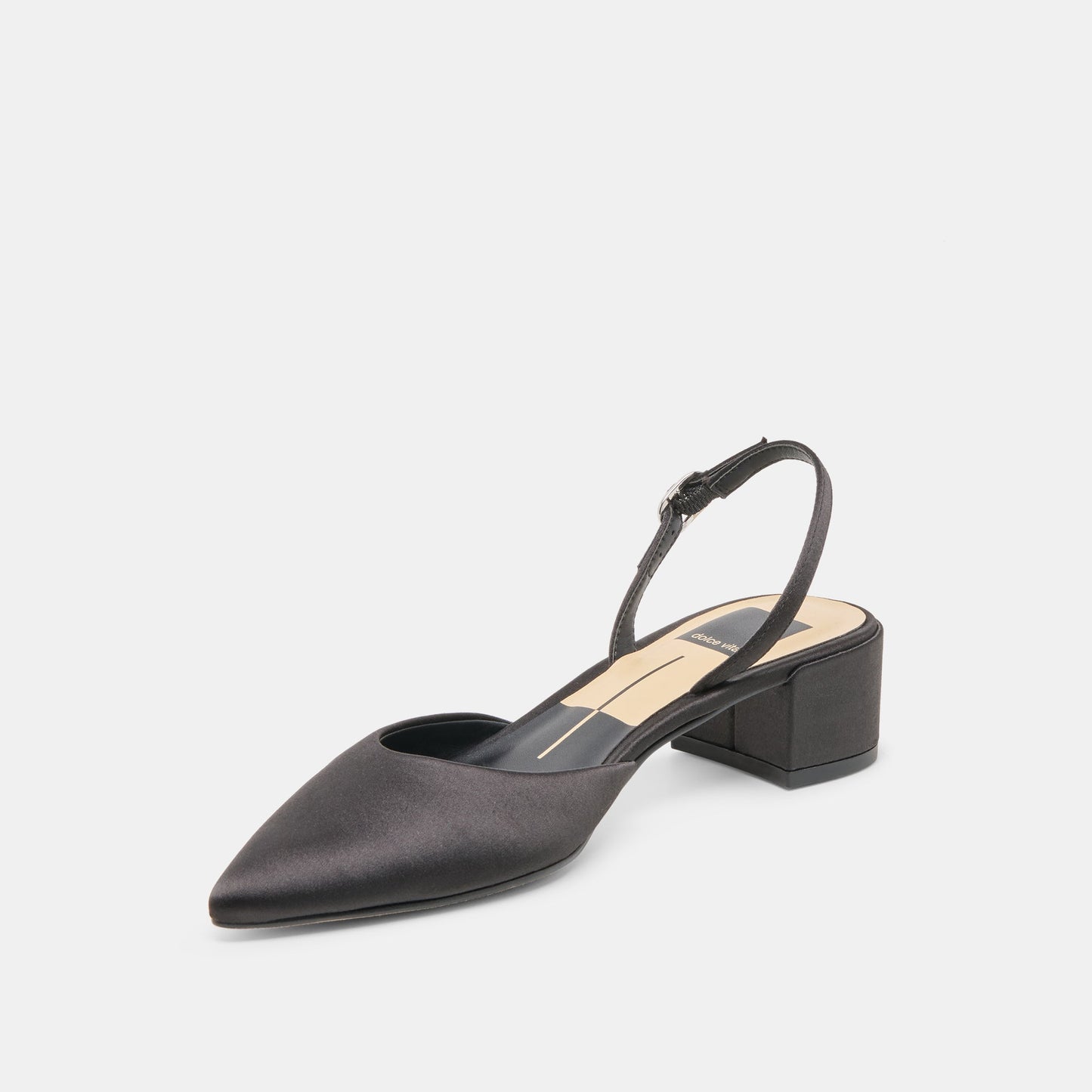 Carel Onyx Satin Heels