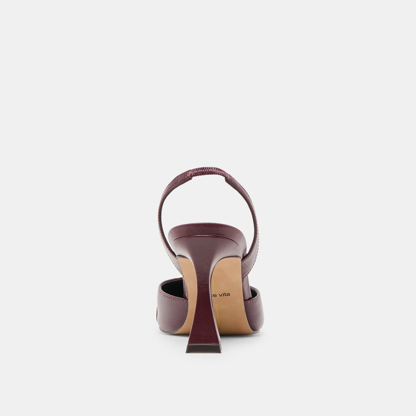 Malik Cranberry Crinkle Patent Heels