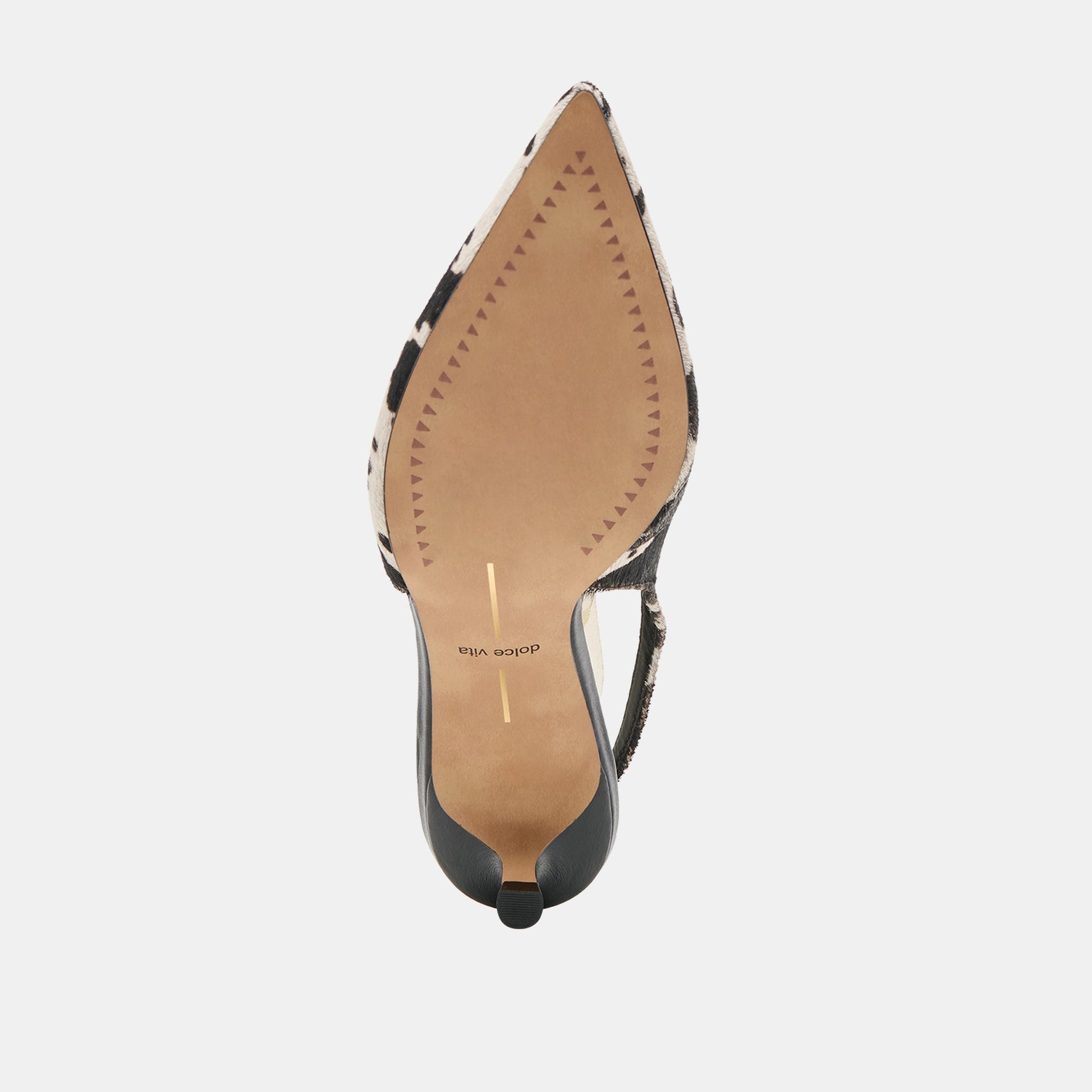 Alenna Black White Taurus Calf Hair Heels