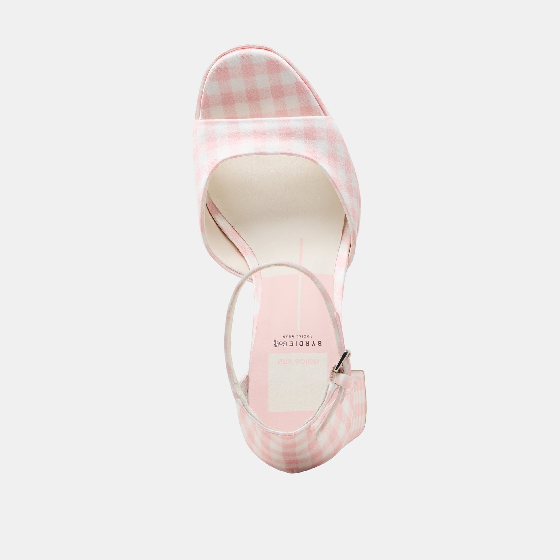 Reyes X Byrdie Golf Pink Plaid Gingham Heels