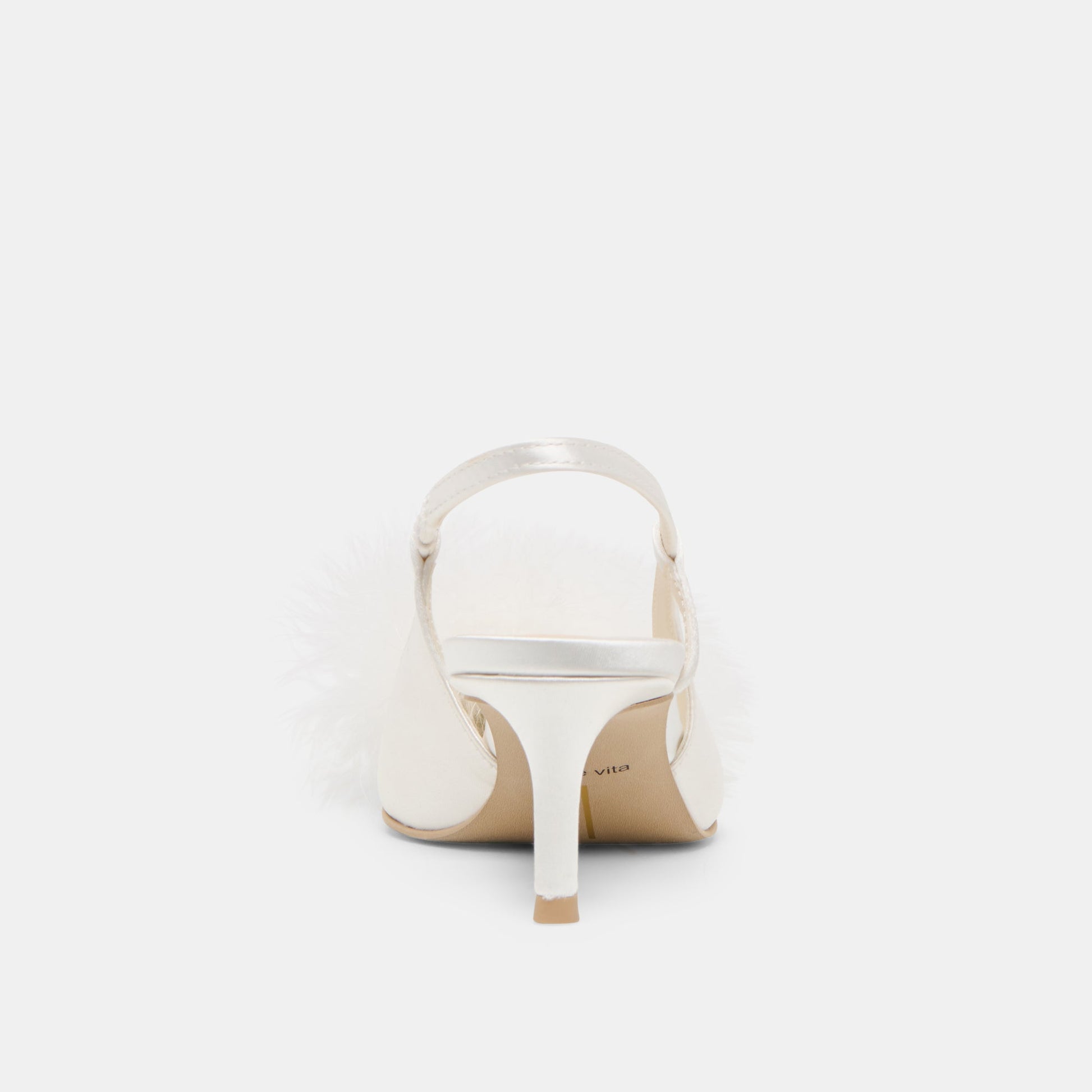 Kamy True White Satin Heels