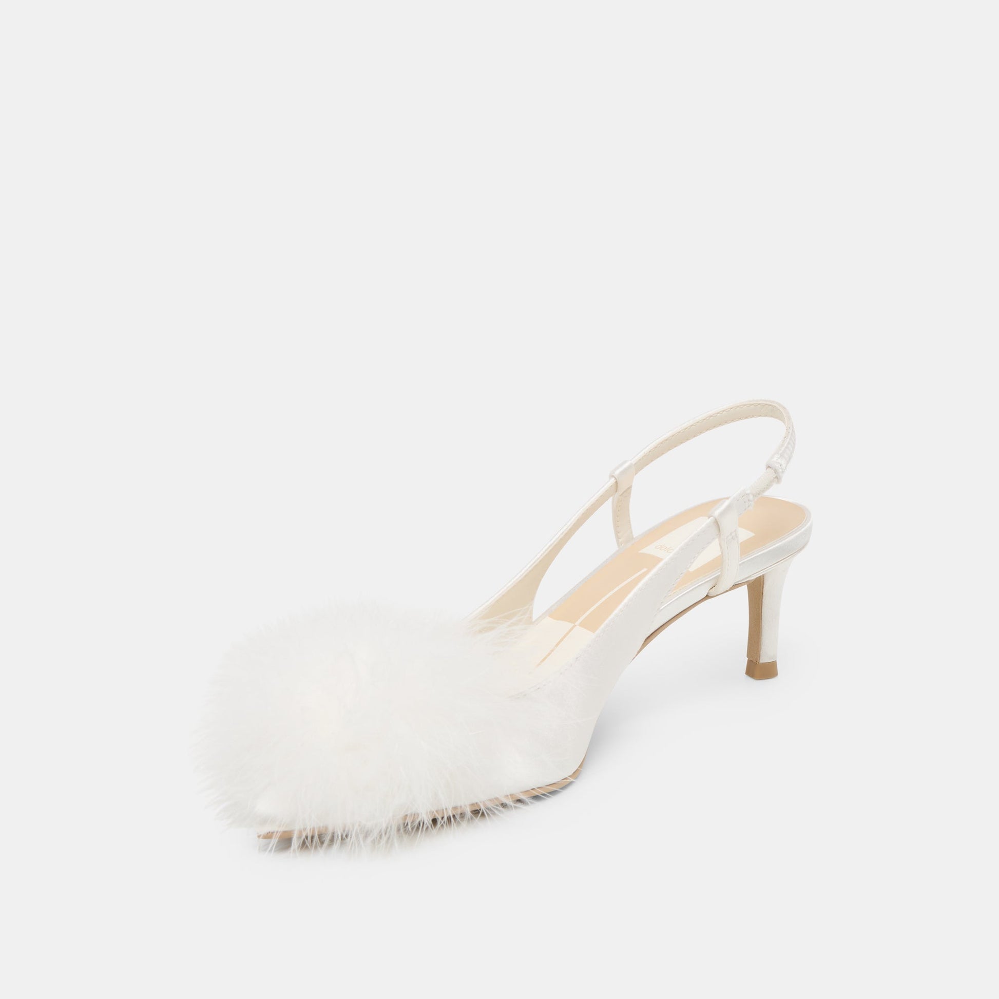 Kamy True White Satin Heels