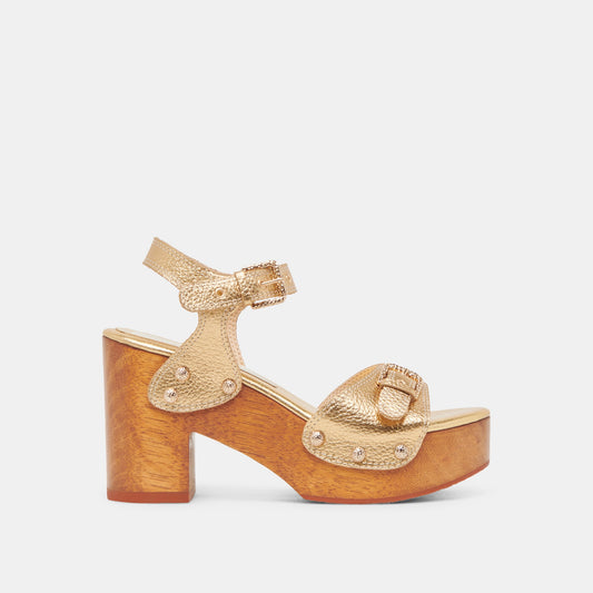 YANDY HEELS GOLD LEATHER
 – Dolce Vita