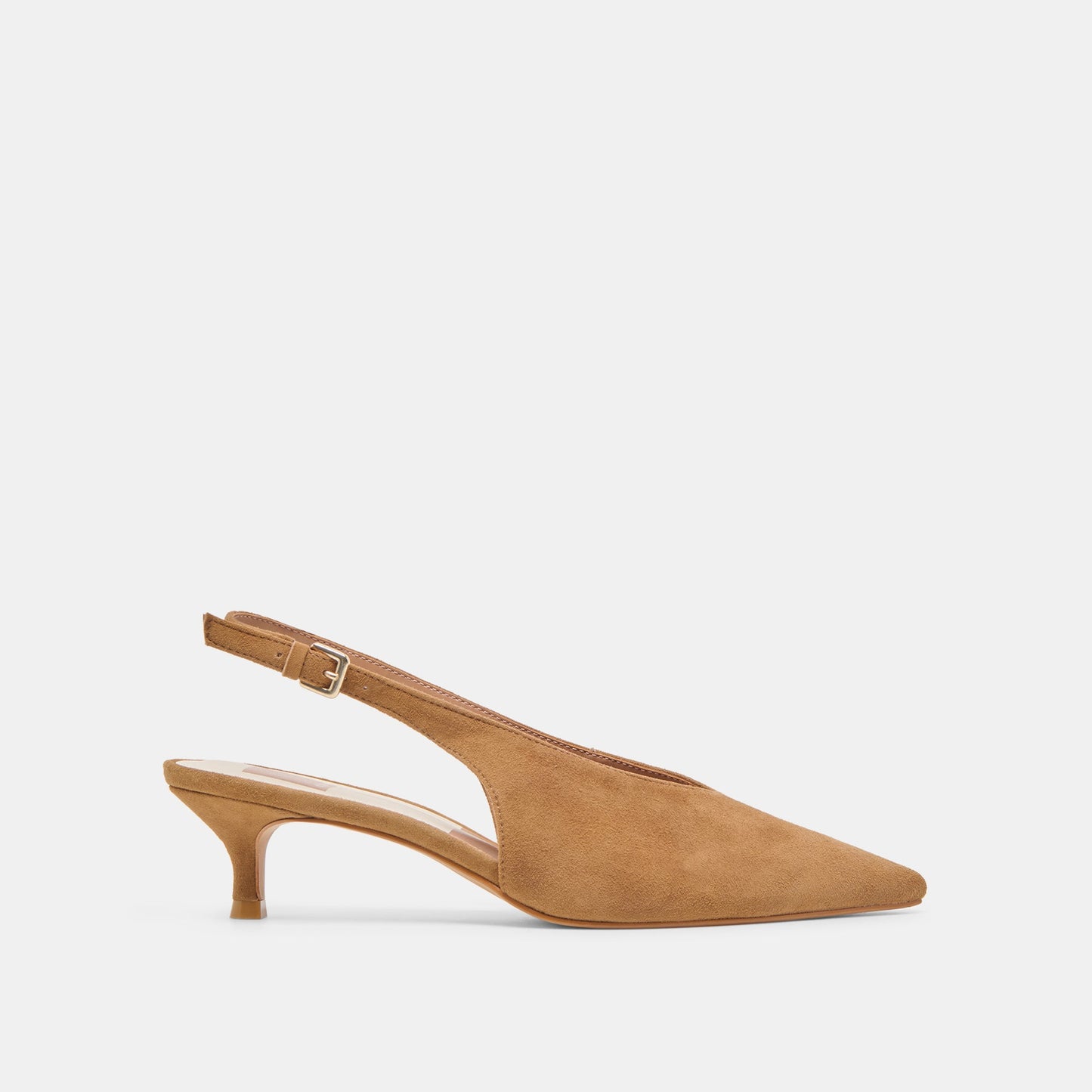 Alenna Lt Brown Suede Heels