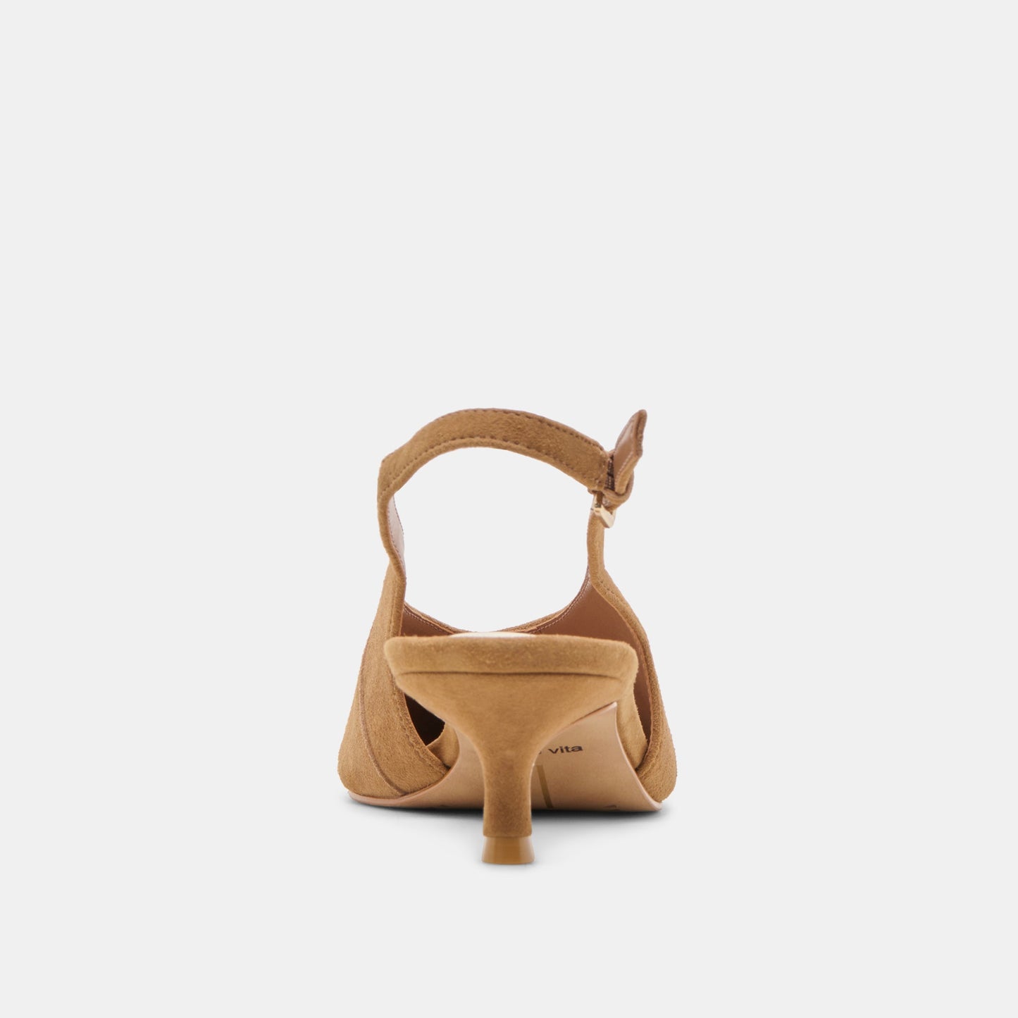 Alenna Lt Brown Suede Heels