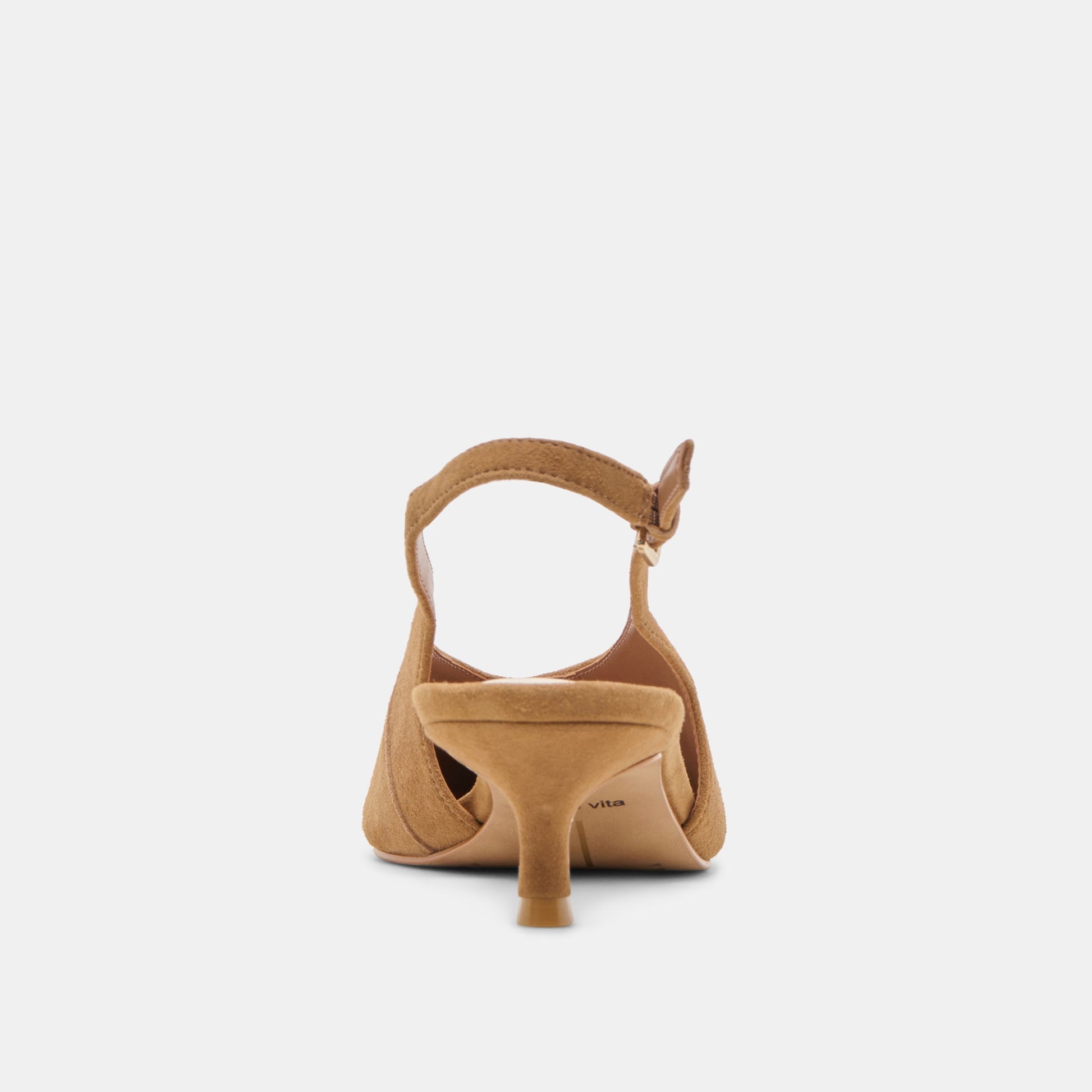 Alenna Lt Brown Suede Heels