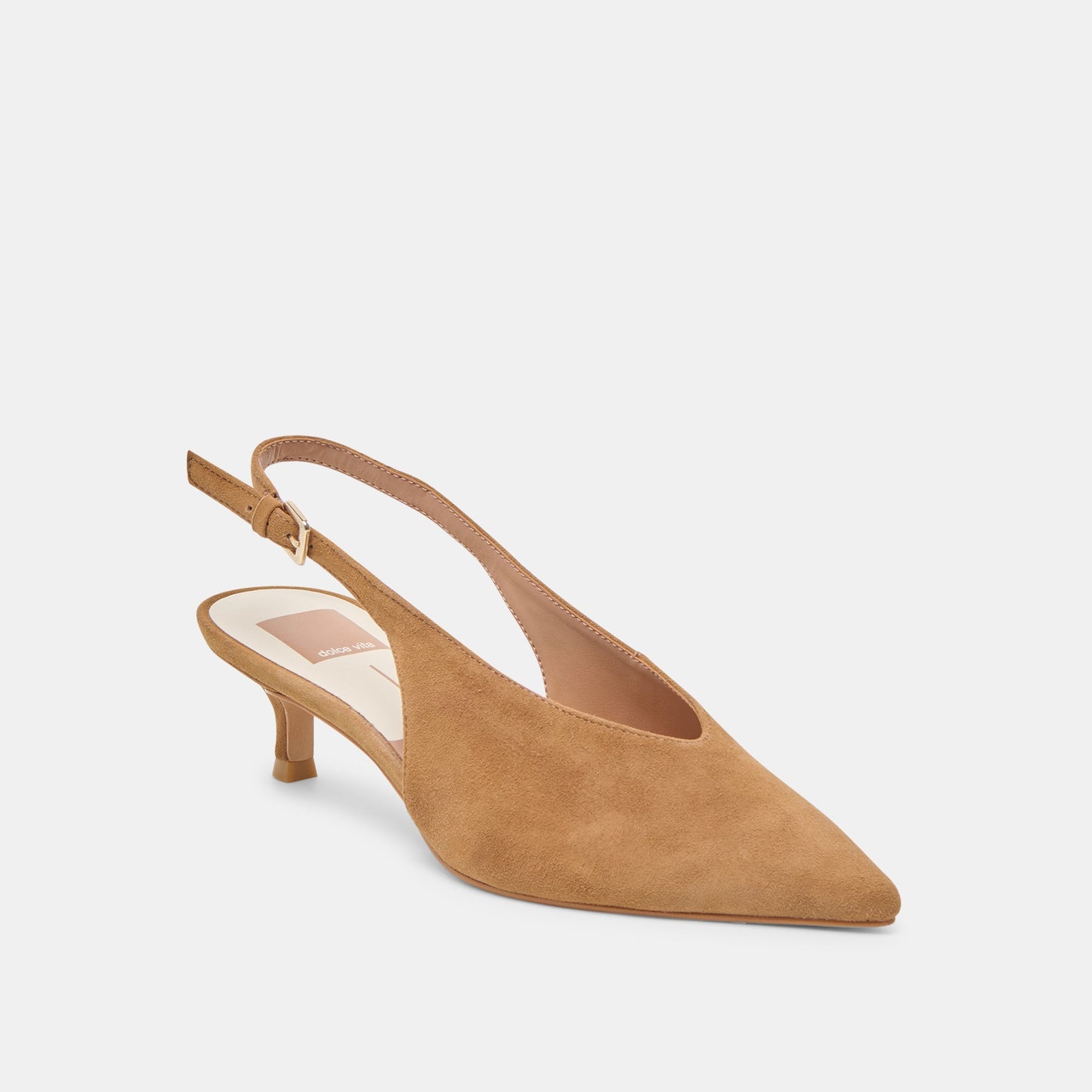 Alenna Lt Brown Suede Heels