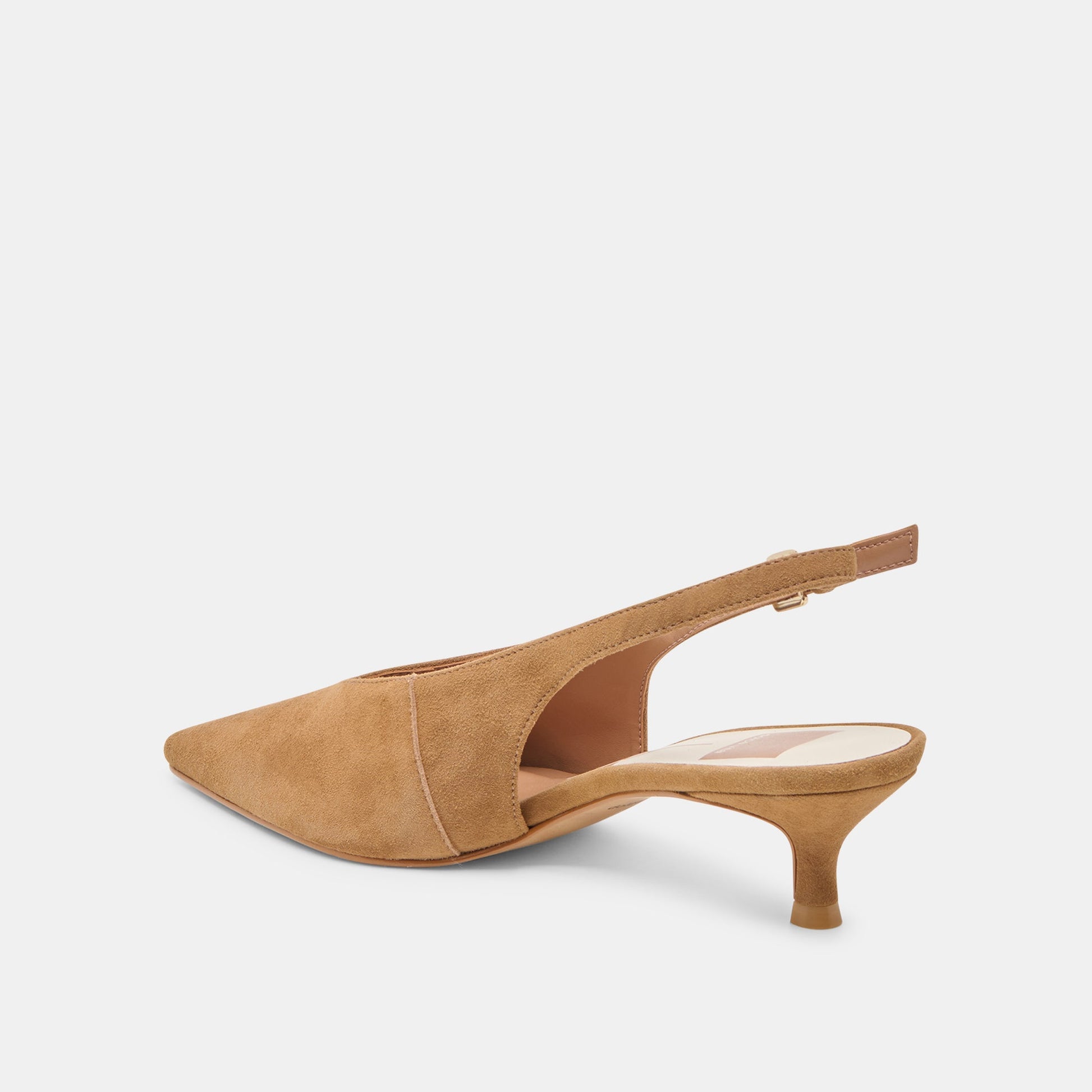 Alenna Lt Brown Suede Heels