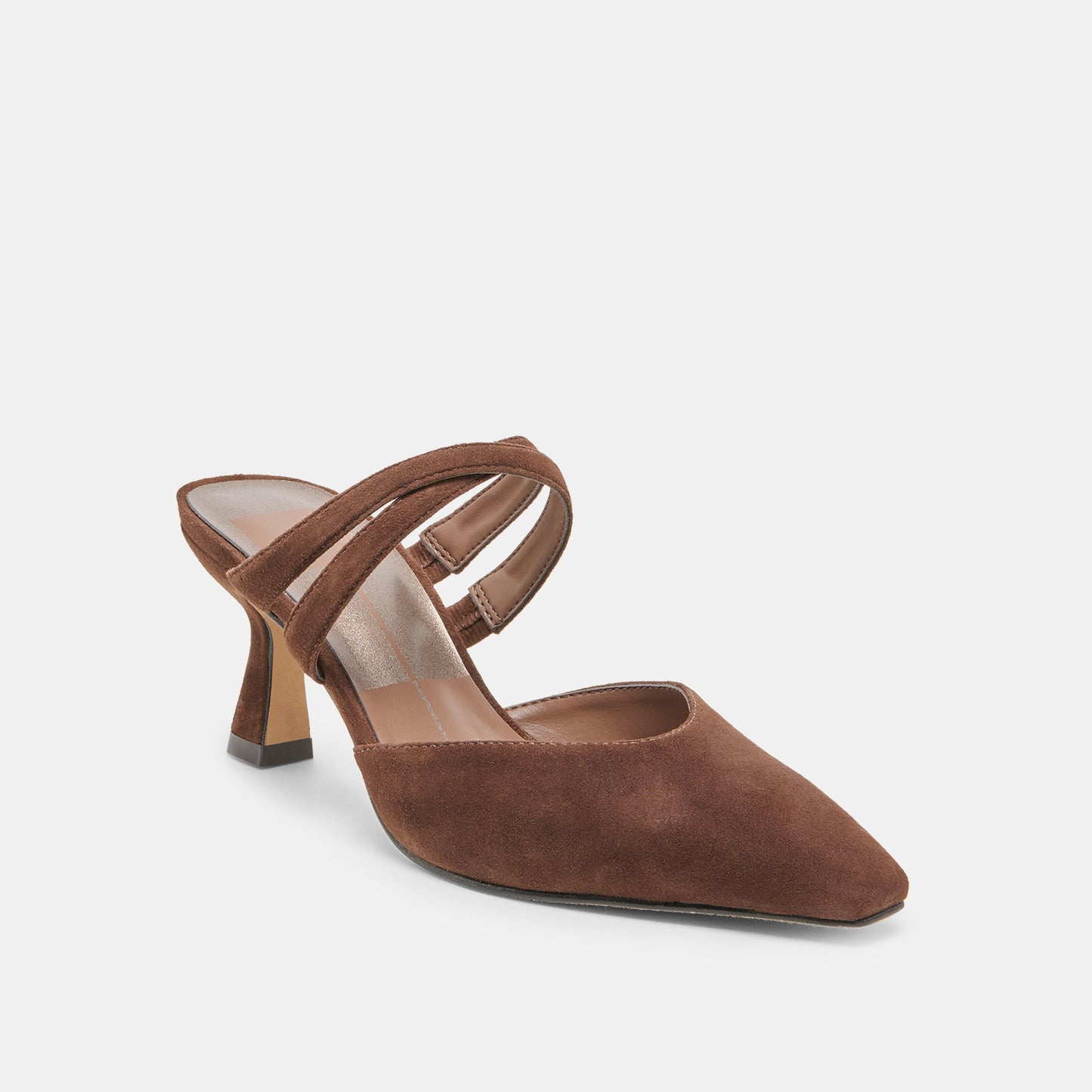 Linore Dk Brown Suede Heels