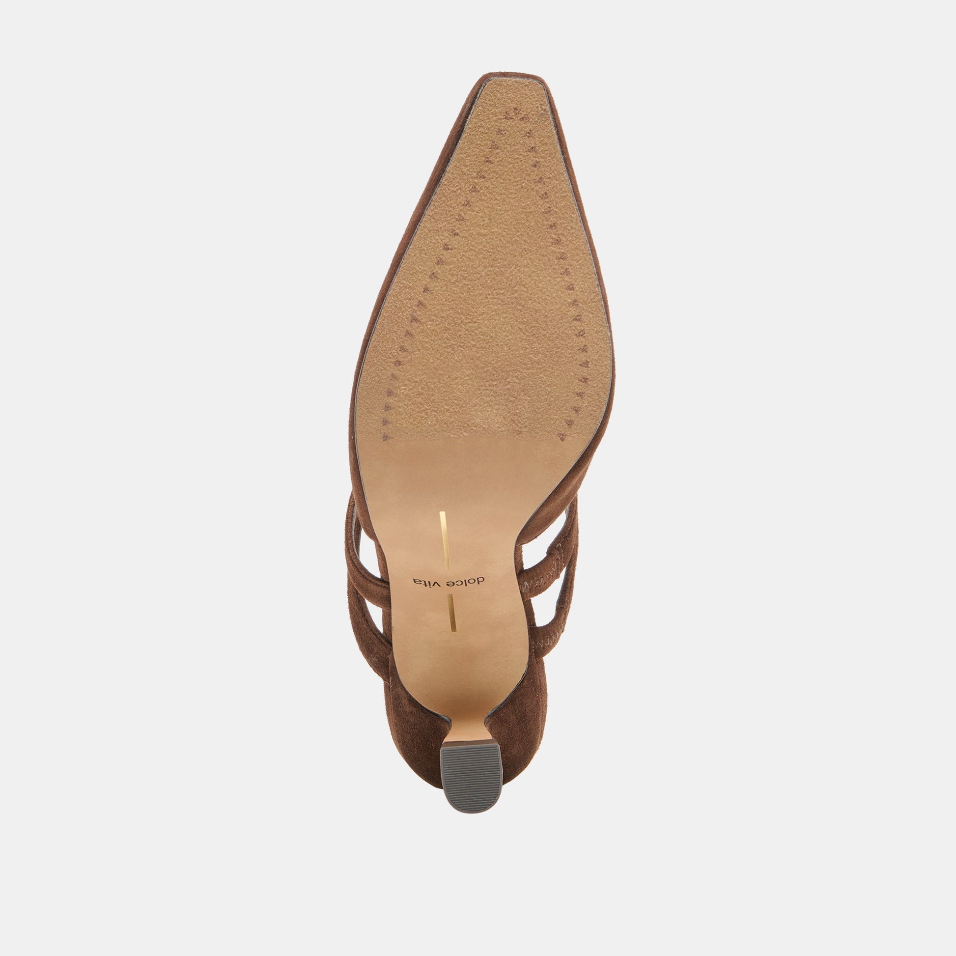 Linore Dk Brown Suede Heels