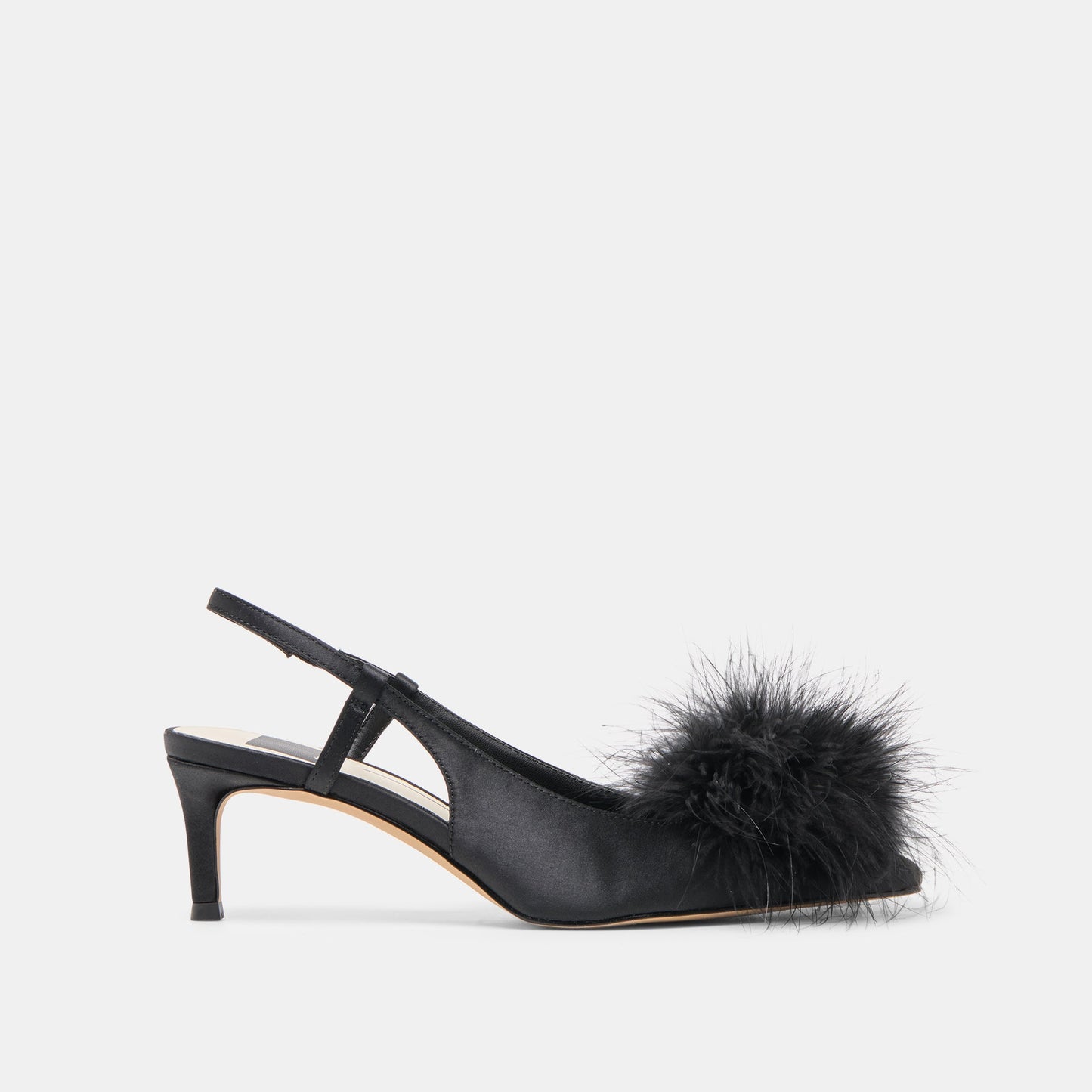 Kamy Onyx Satin Heels