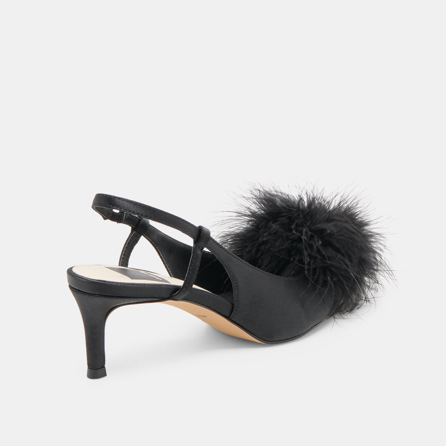 Kamy Onyx Satin Heels