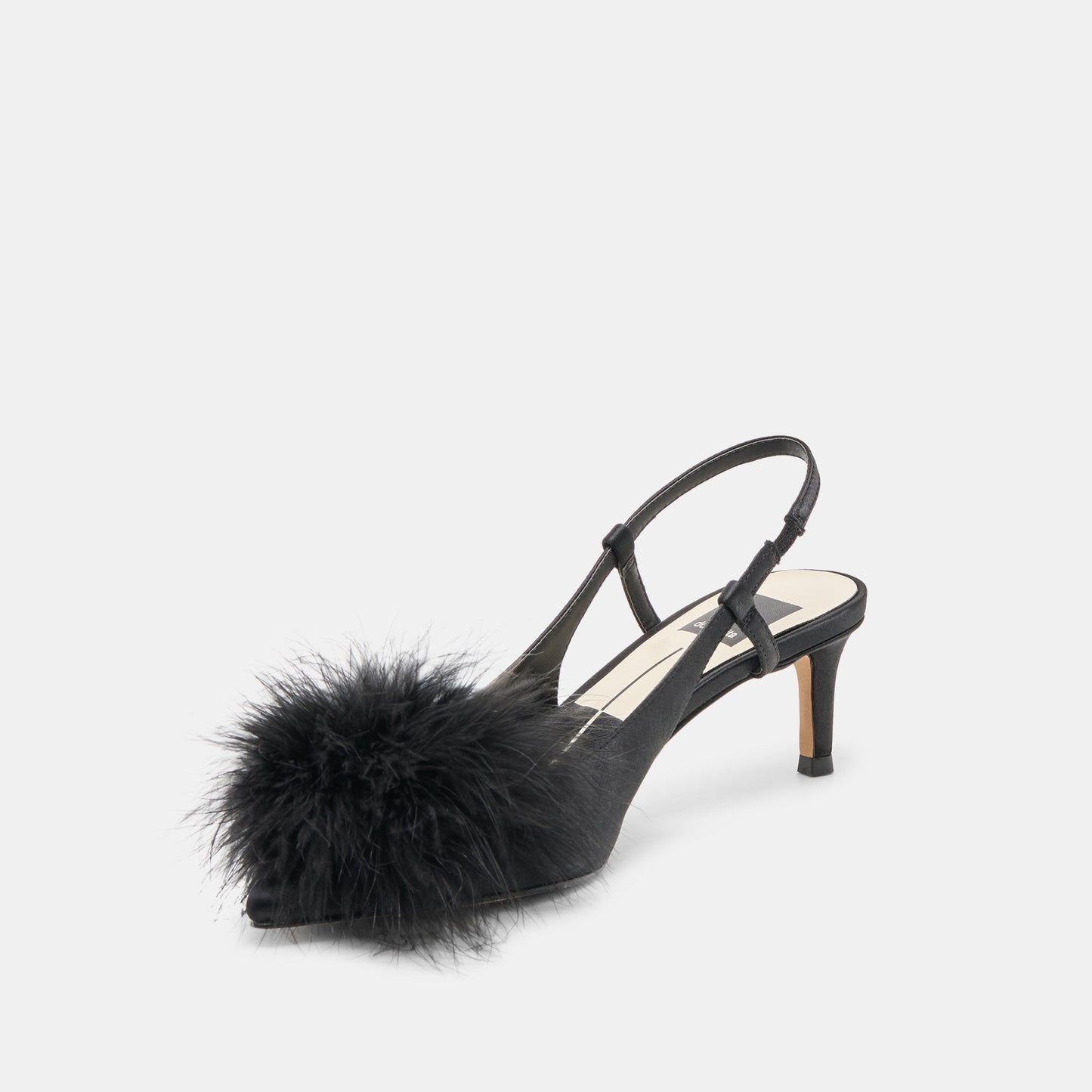 Kamy Onyx Satin Heels
