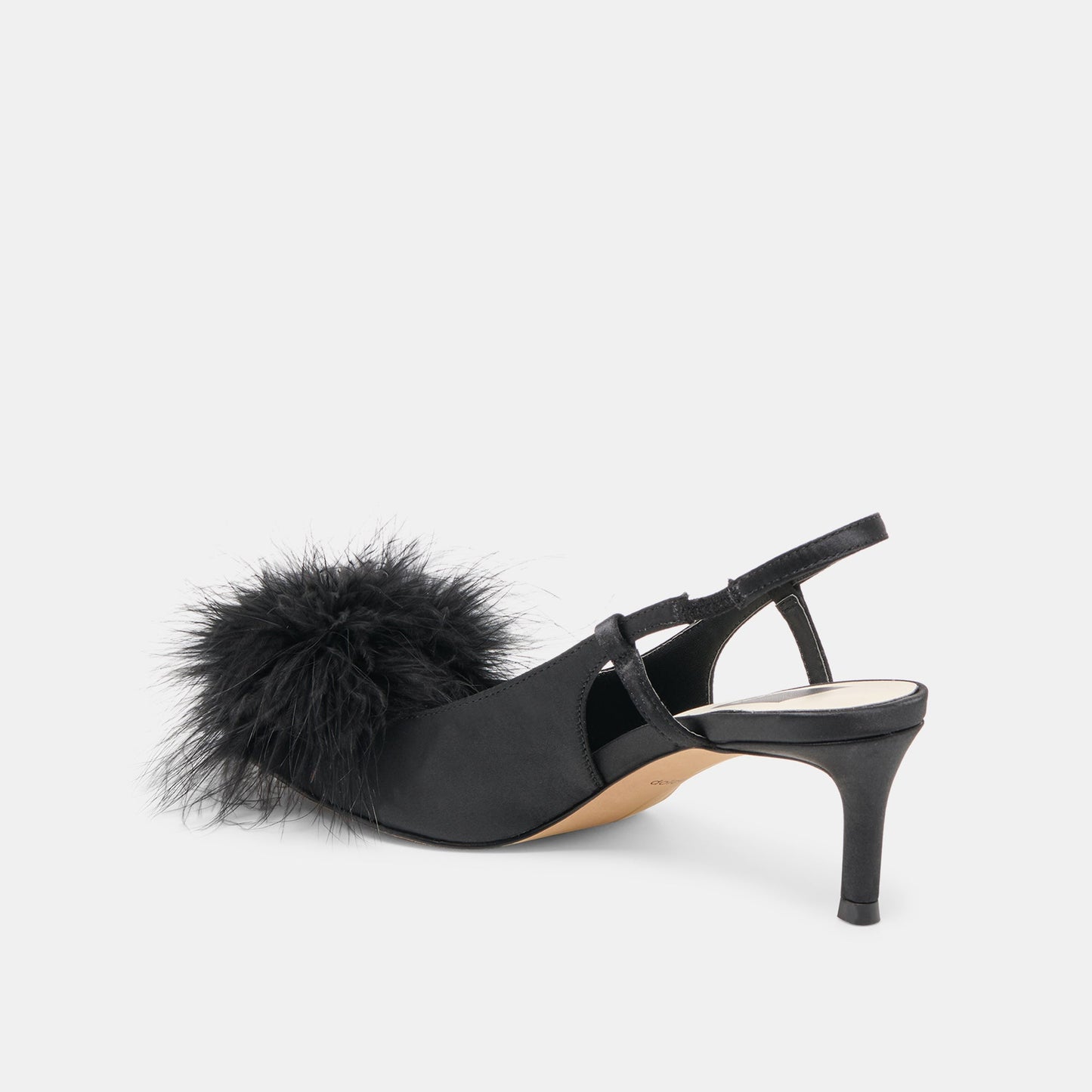 Kamy Onyx Satin Heels