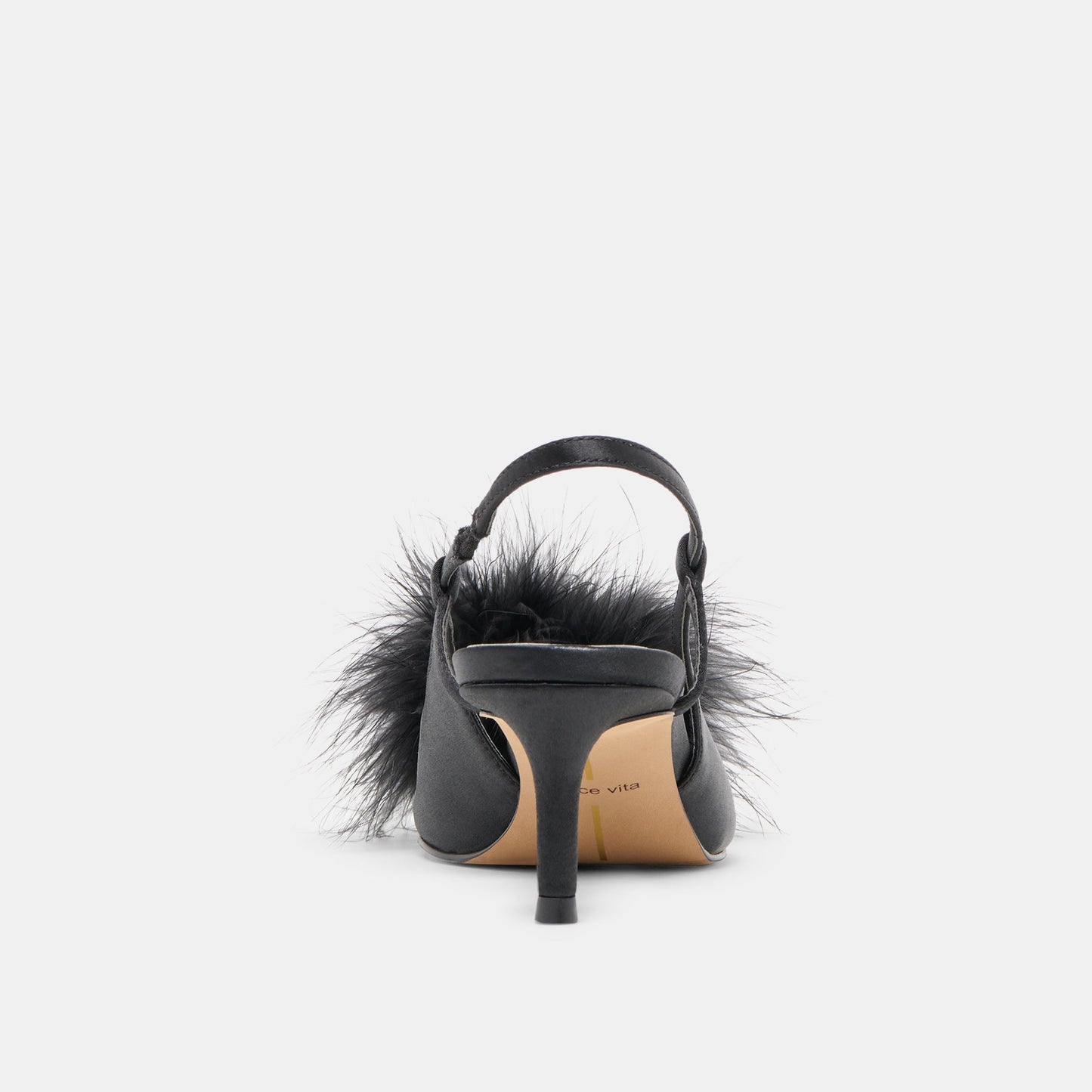 Kamy Onyx Satin Heels