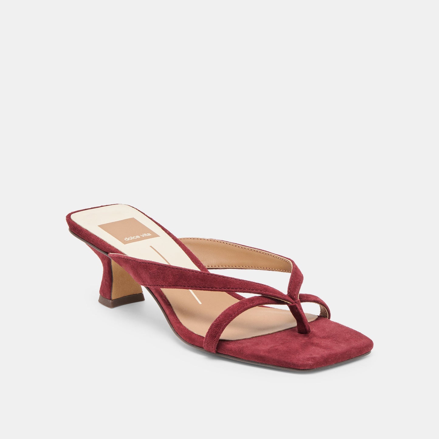 Brevel Oxblood Suede Heels