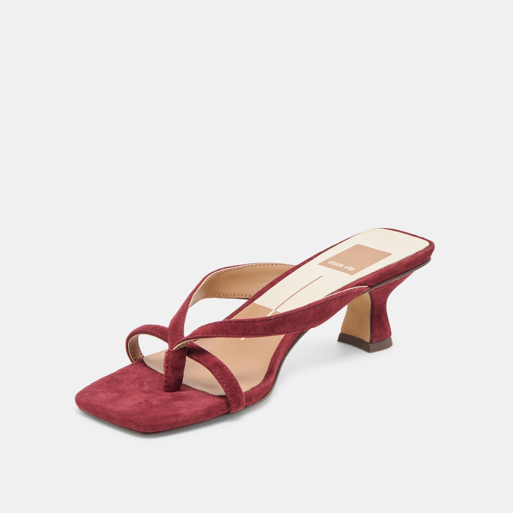 Brevel Oxblood Suede Heels