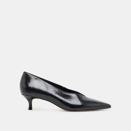 ALWYN HEELS MIDNIGHT CRINKLE PATENT
 – Dolce Vita