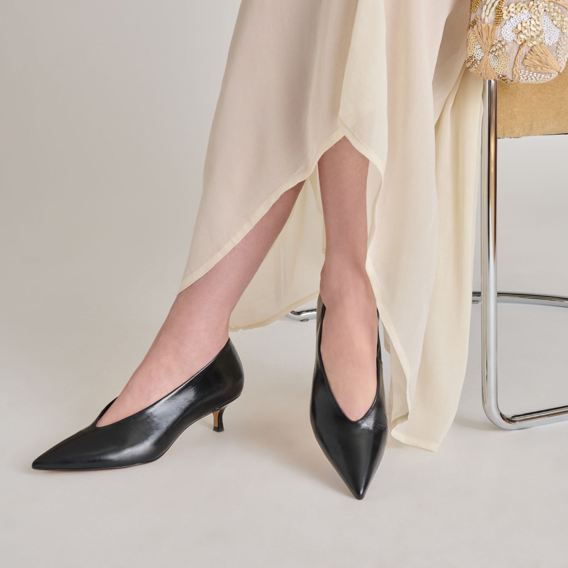 ALWYN HEELS MIDNIGHT CRINKLE PATENT
 – Dolce Vita