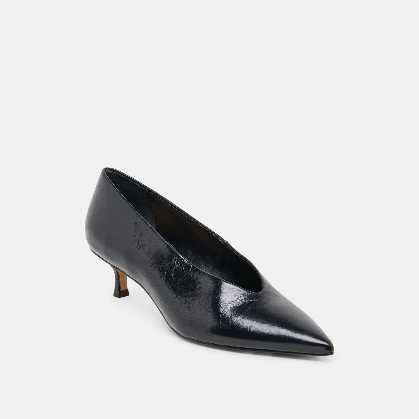 ALWYN HEELS MIDNIGHT CRINKLE PATENT
 – Dolce Vita